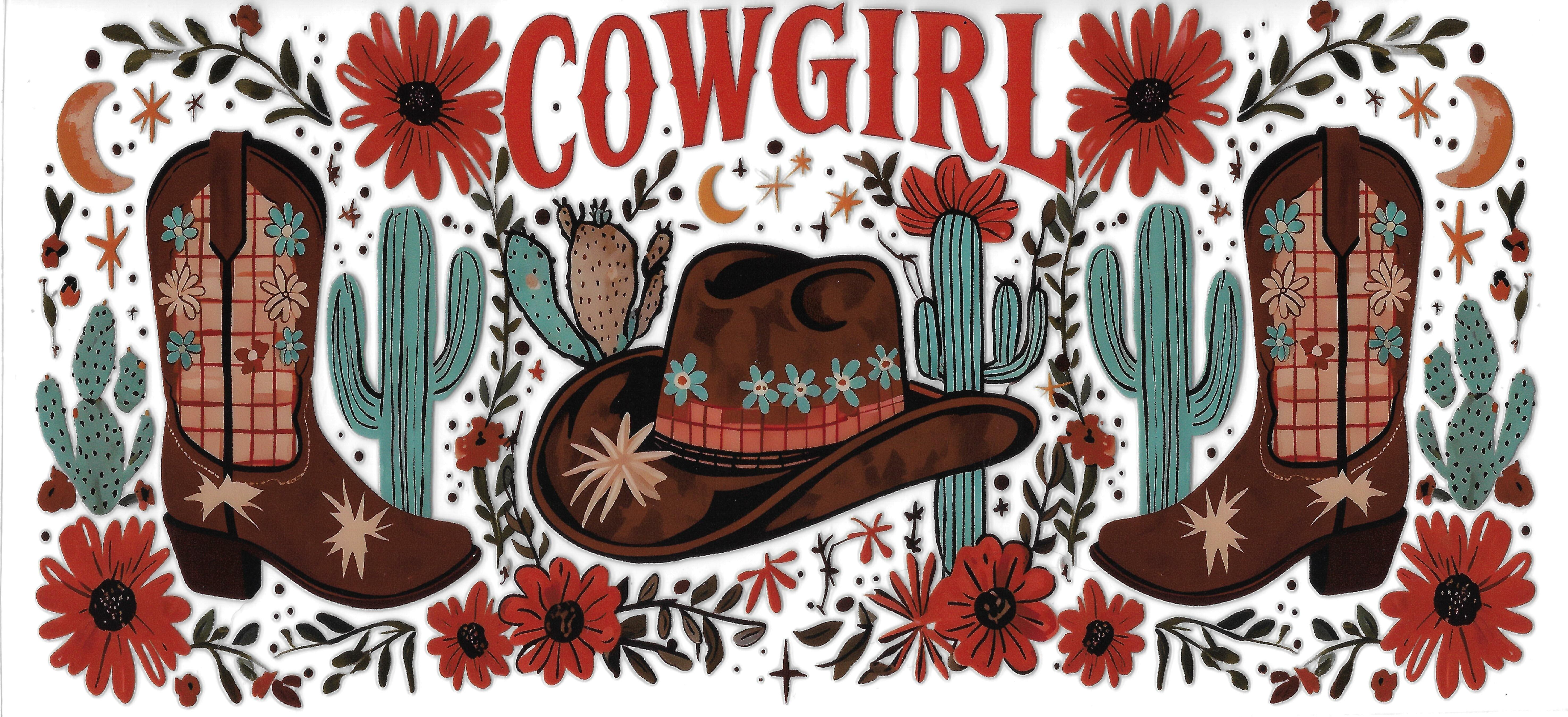 Cowgirl boots and hat