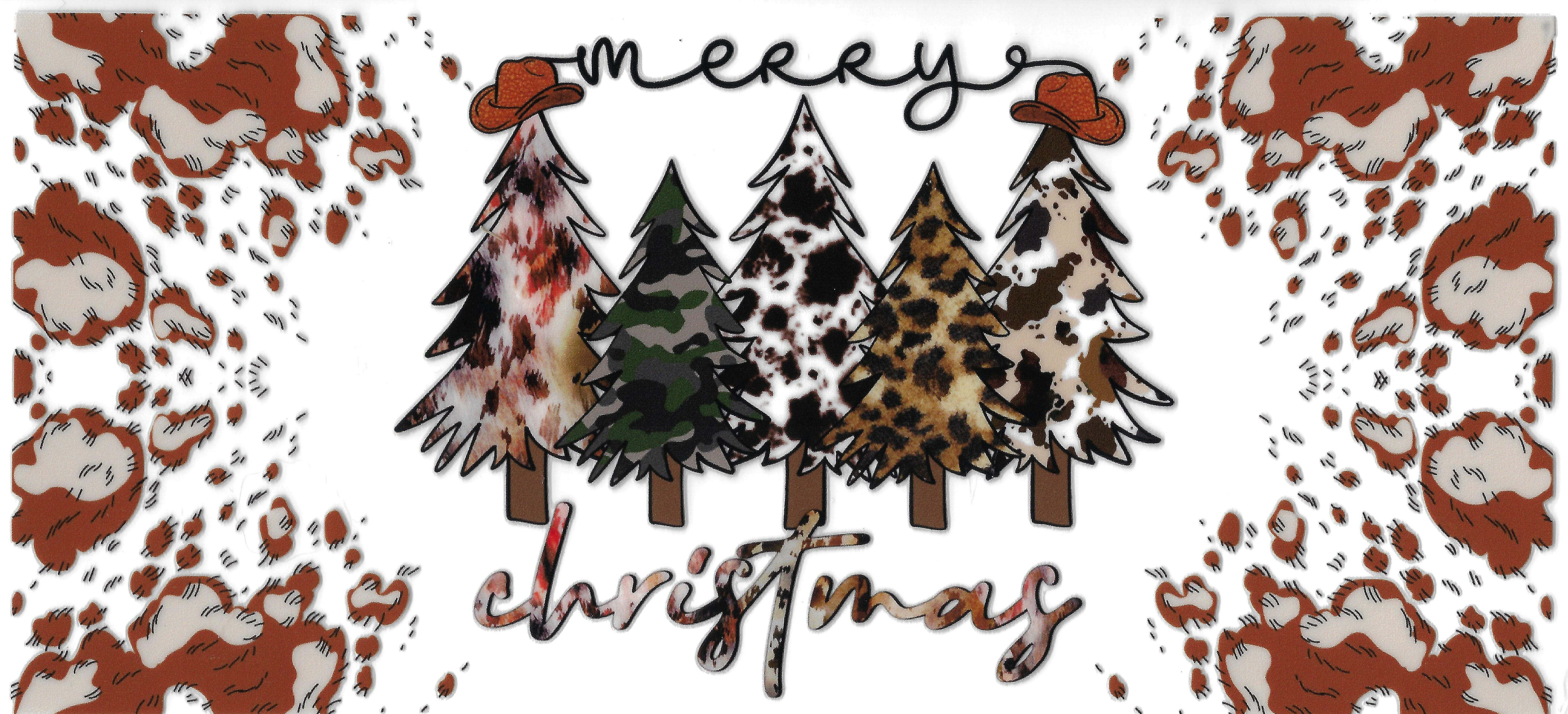 Cow Print Christmas Trees