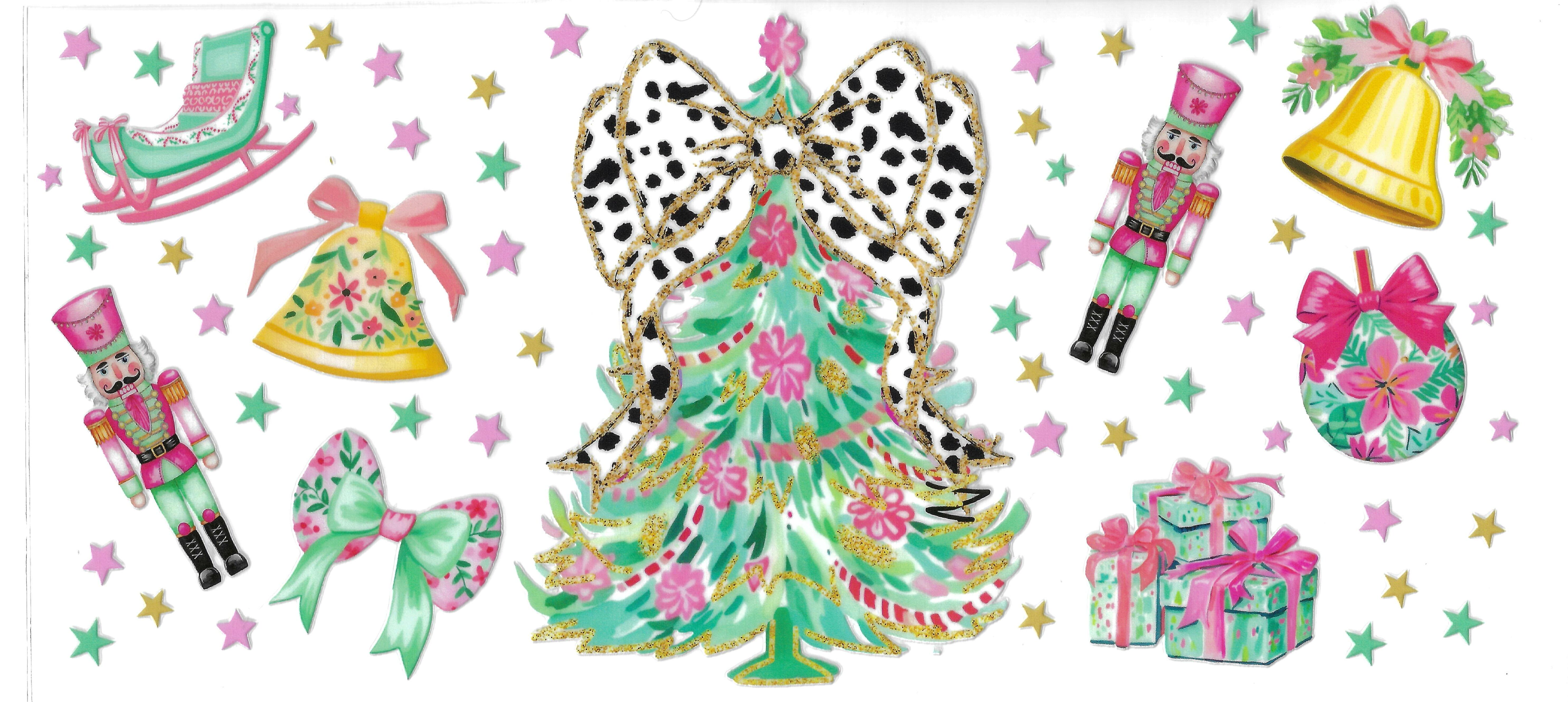 Polka Dot Bow Pink Christmas Tree