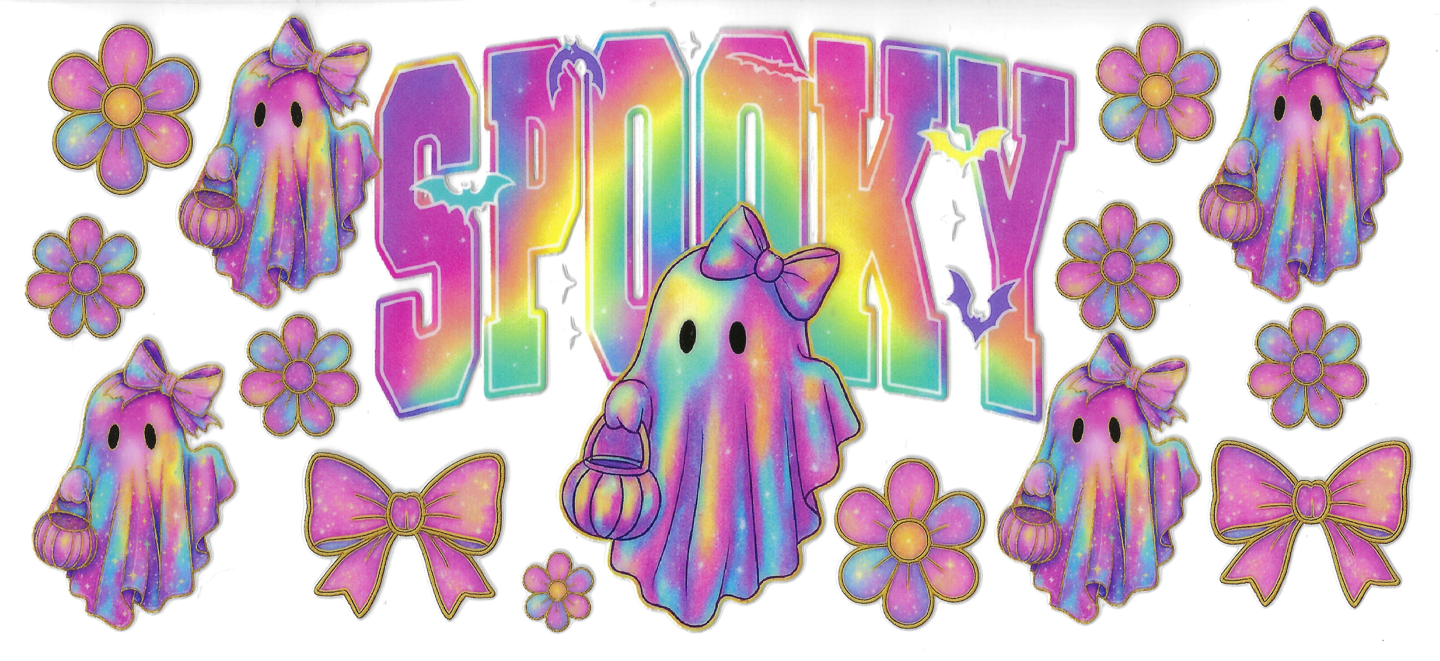 Spooky Rainbow Ghosts