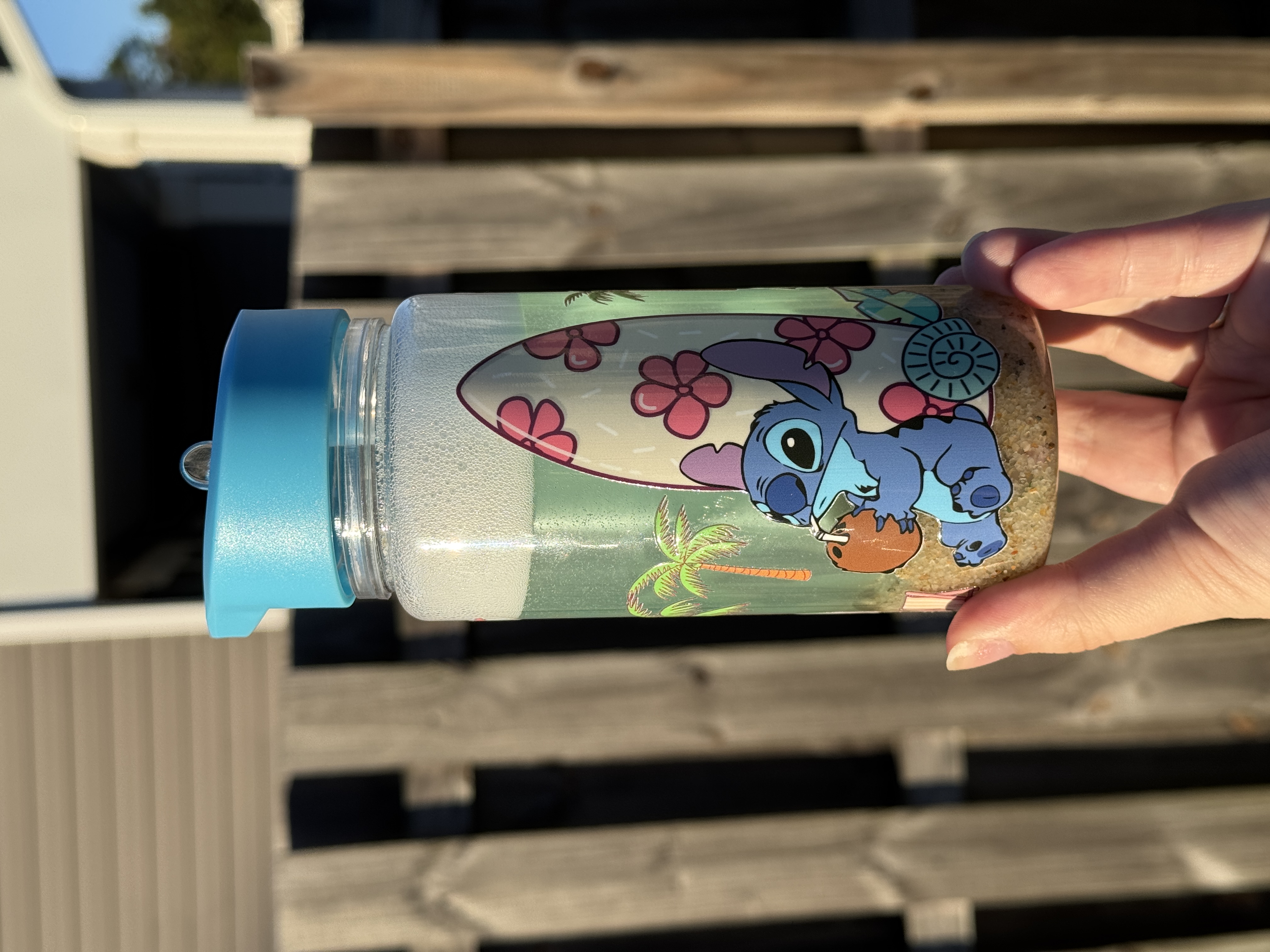 Lilo and Stitch at the beach 10oz Kids Tumbler