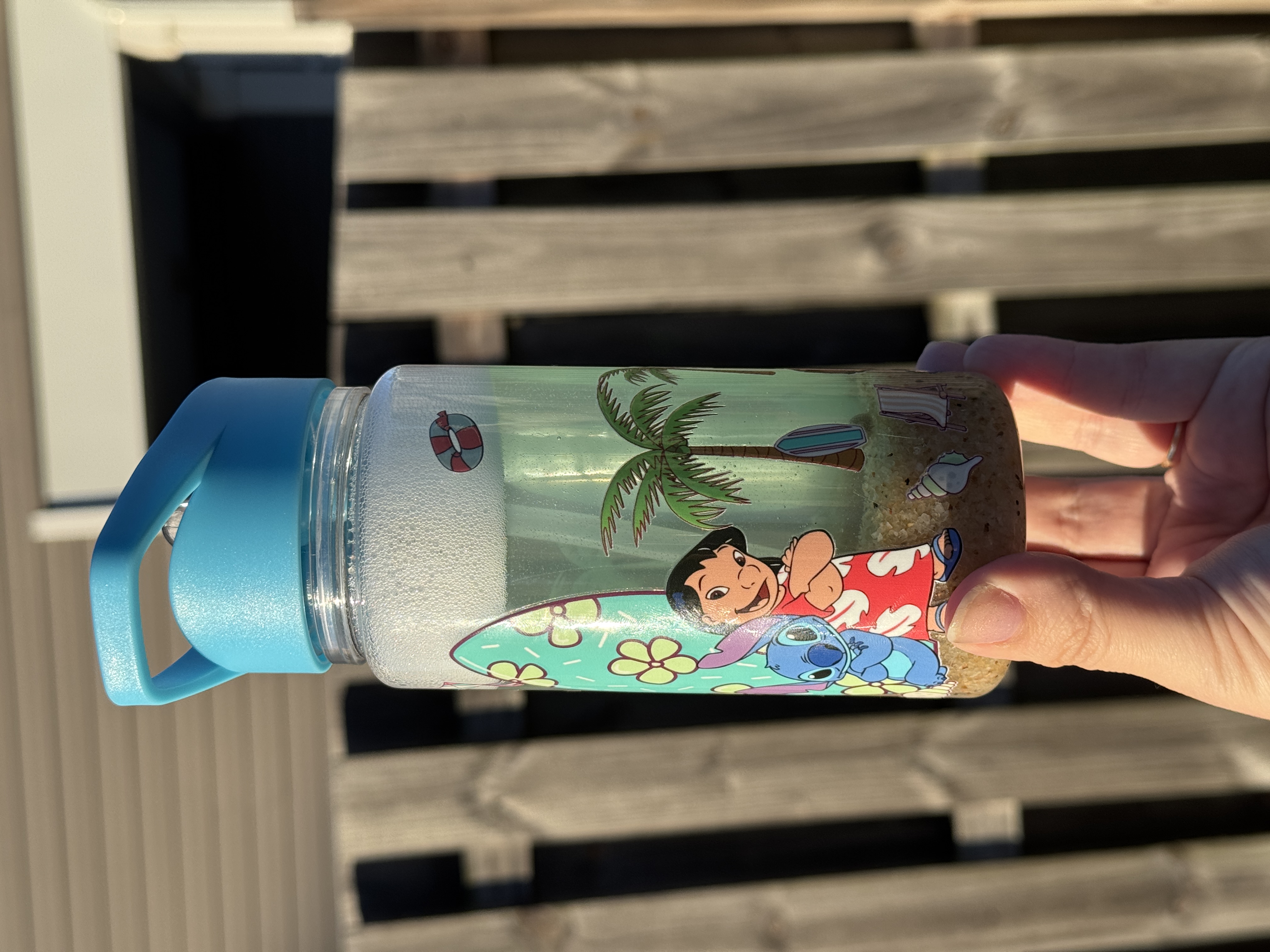 Lilo and Stitch at the beach 10oz Kids Tumbler