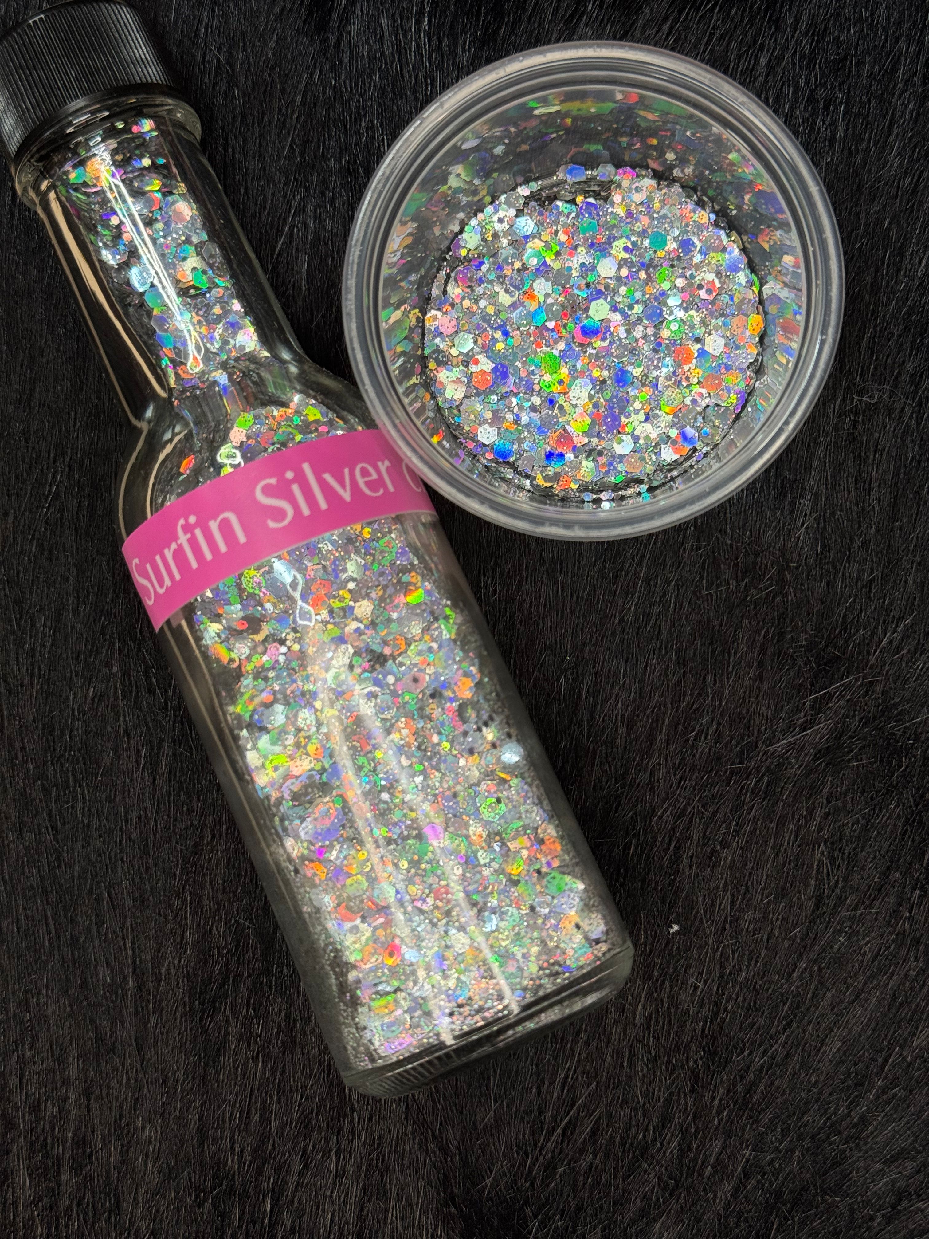Surfin Silver - CHUNKY GLITTER