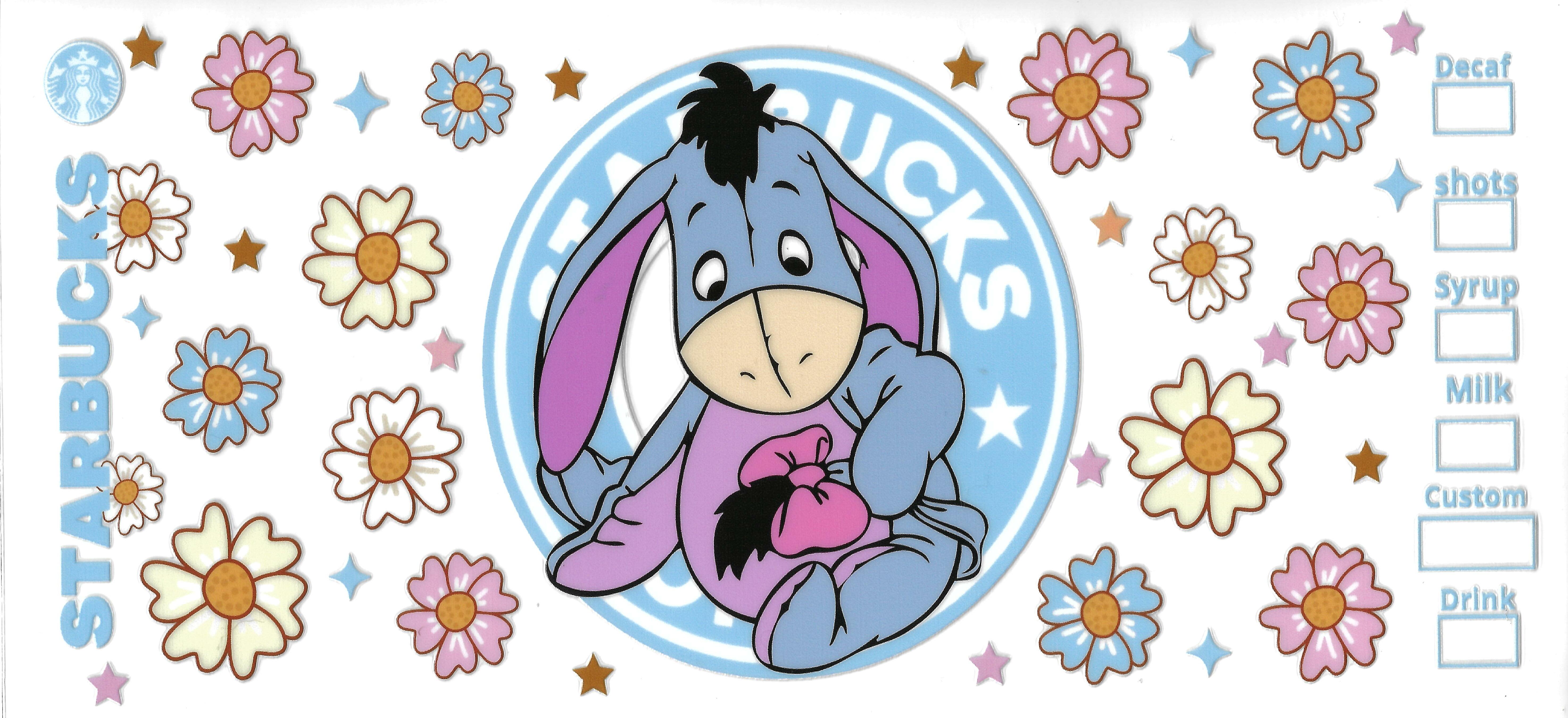 Eeyore Starbucks Pastel Daisies 