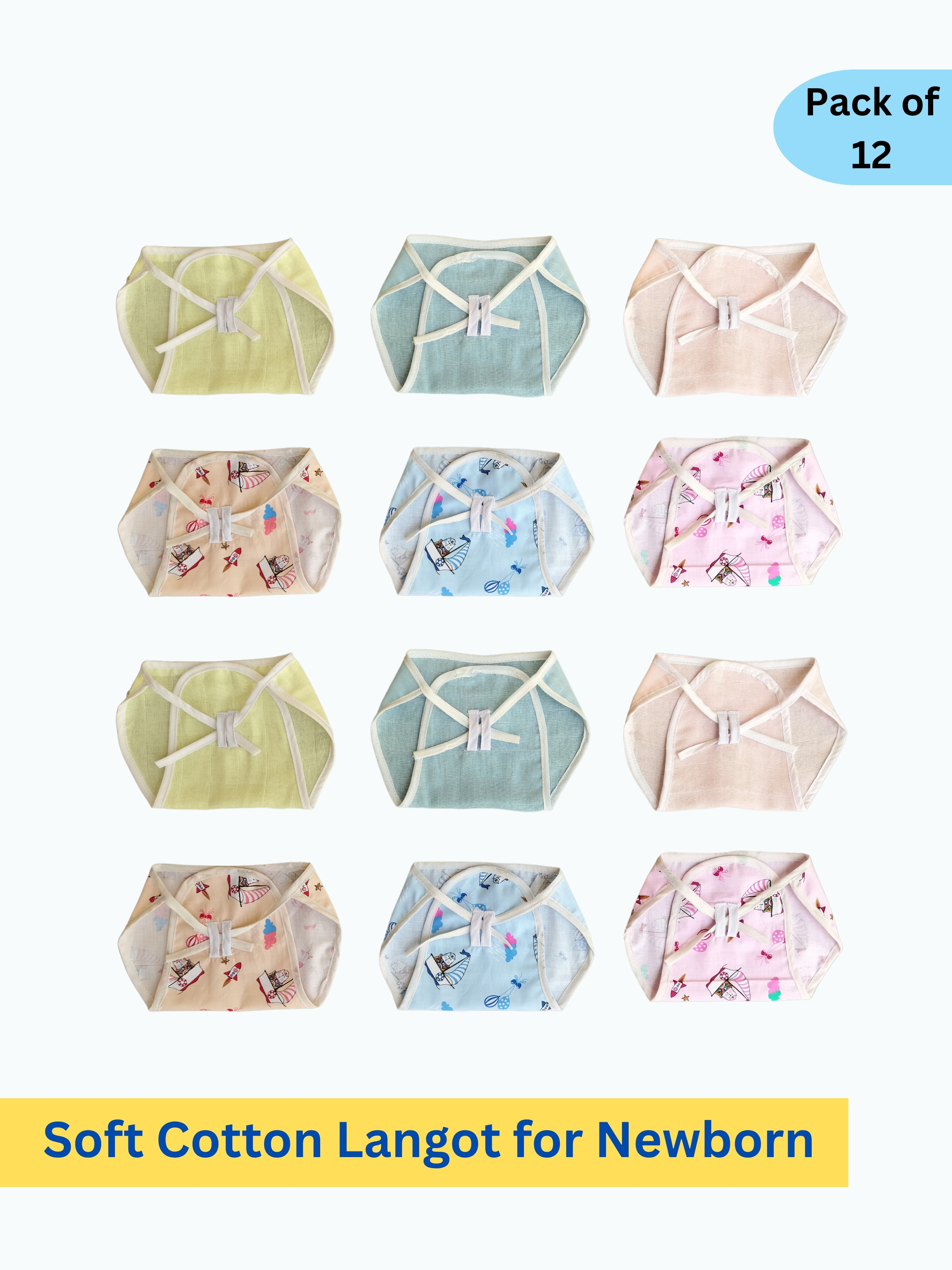 Newborn Baby Cotton Langot Set