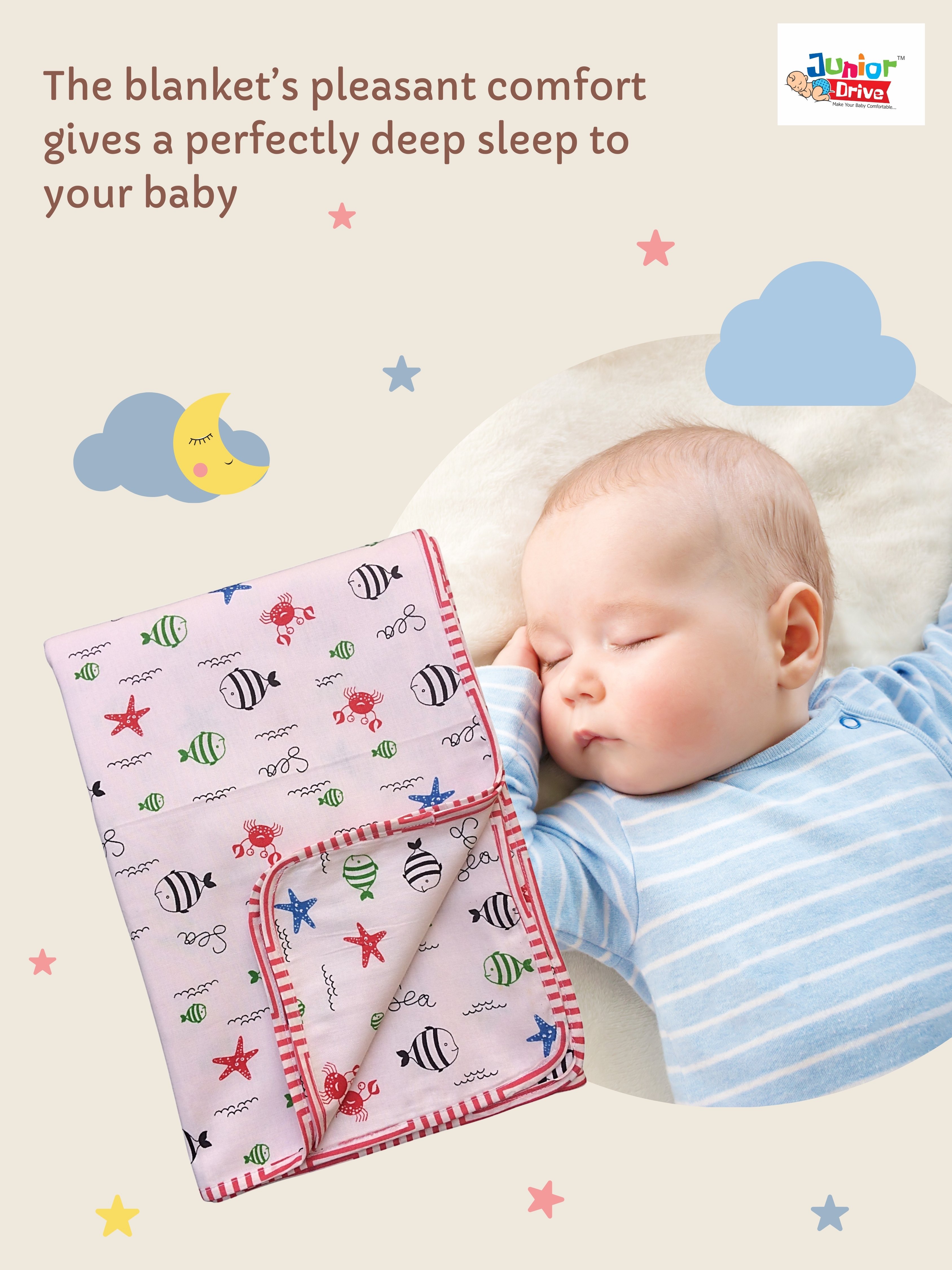 Cotton Blanket for Baby -(0 to 2 Year)