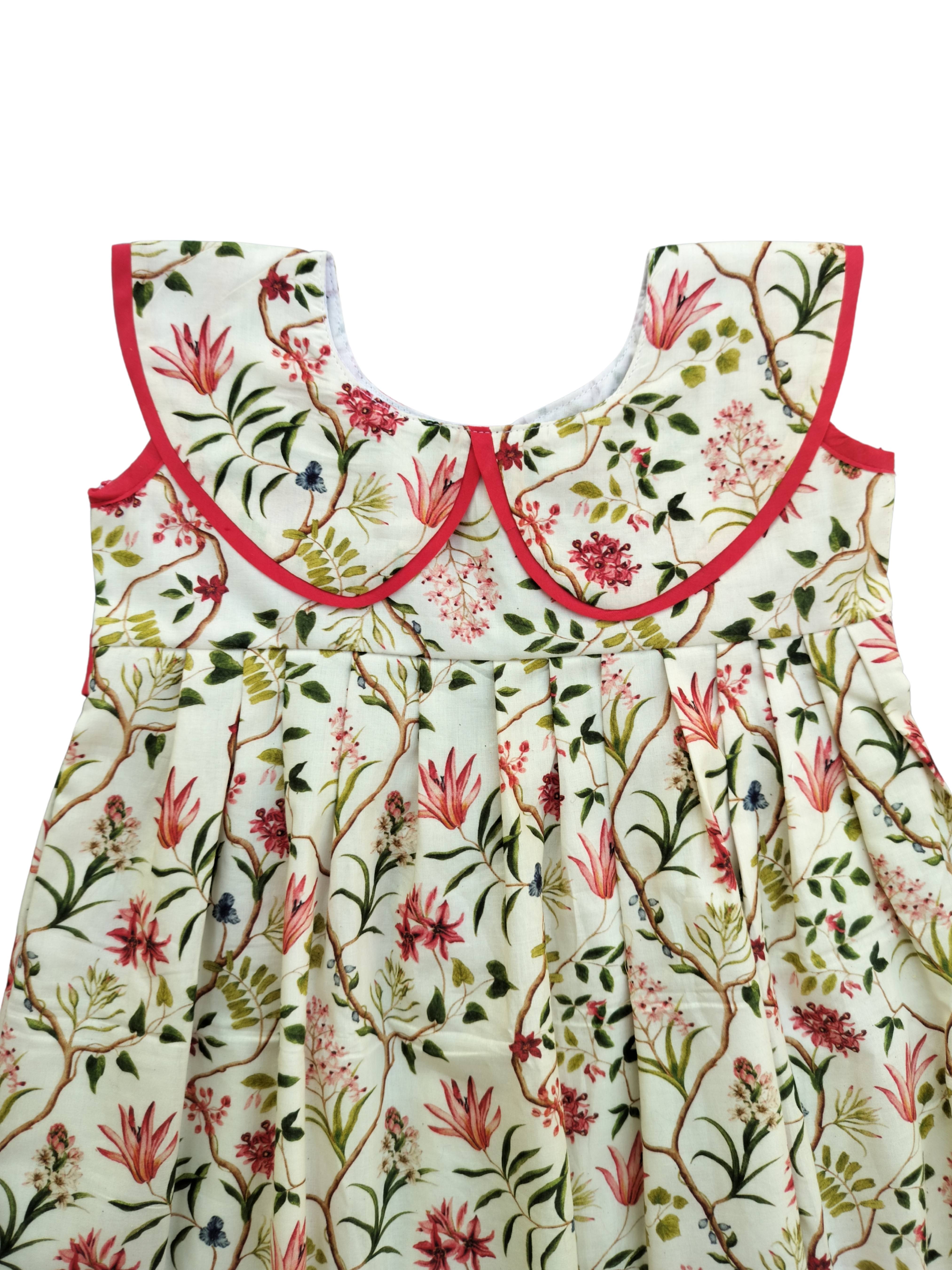Cotton Knee-Long Baby Girl’s Dress/Frock.