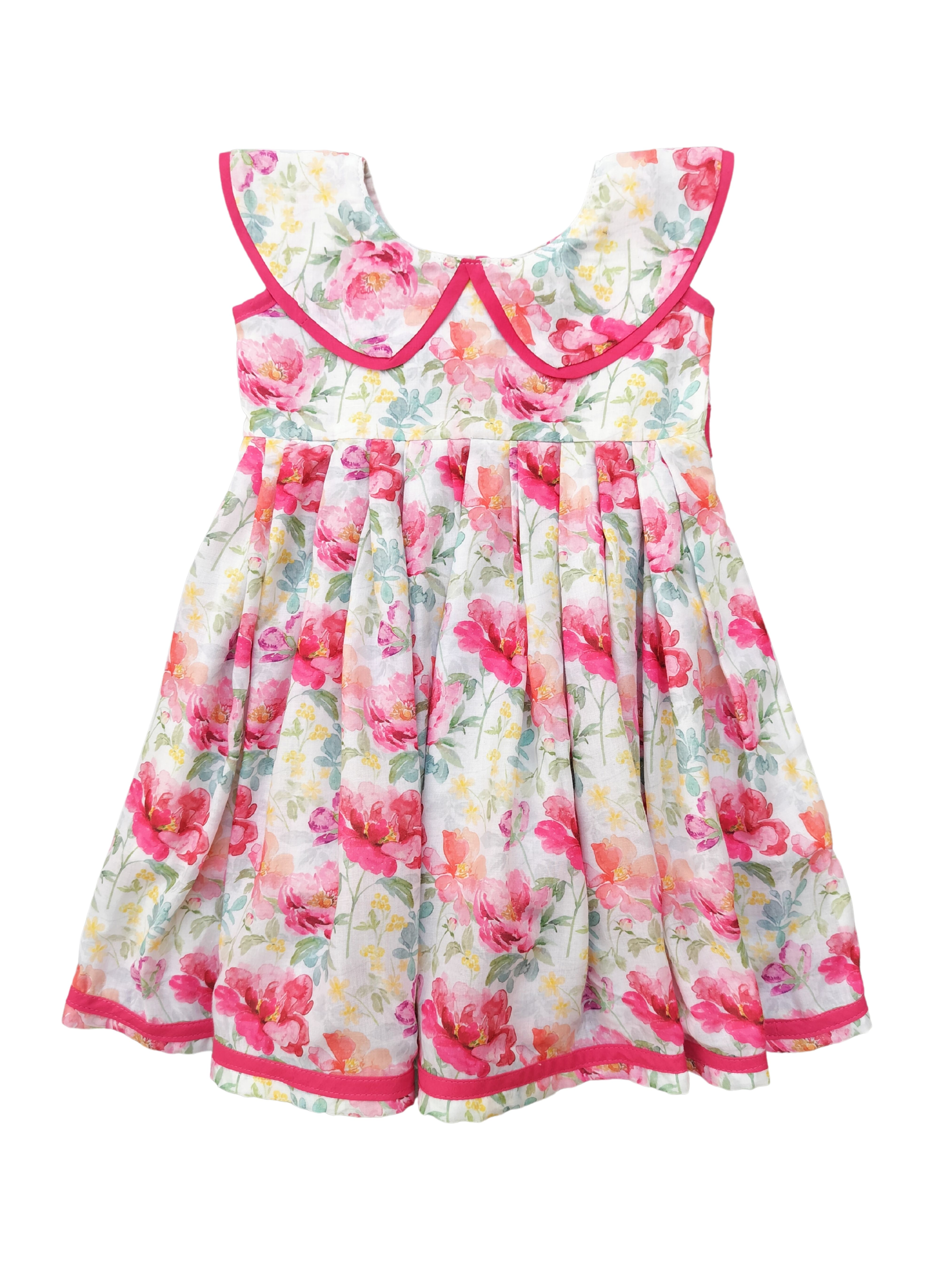 Cotton Knee-Long Baby Girl’s Dress/Frock.