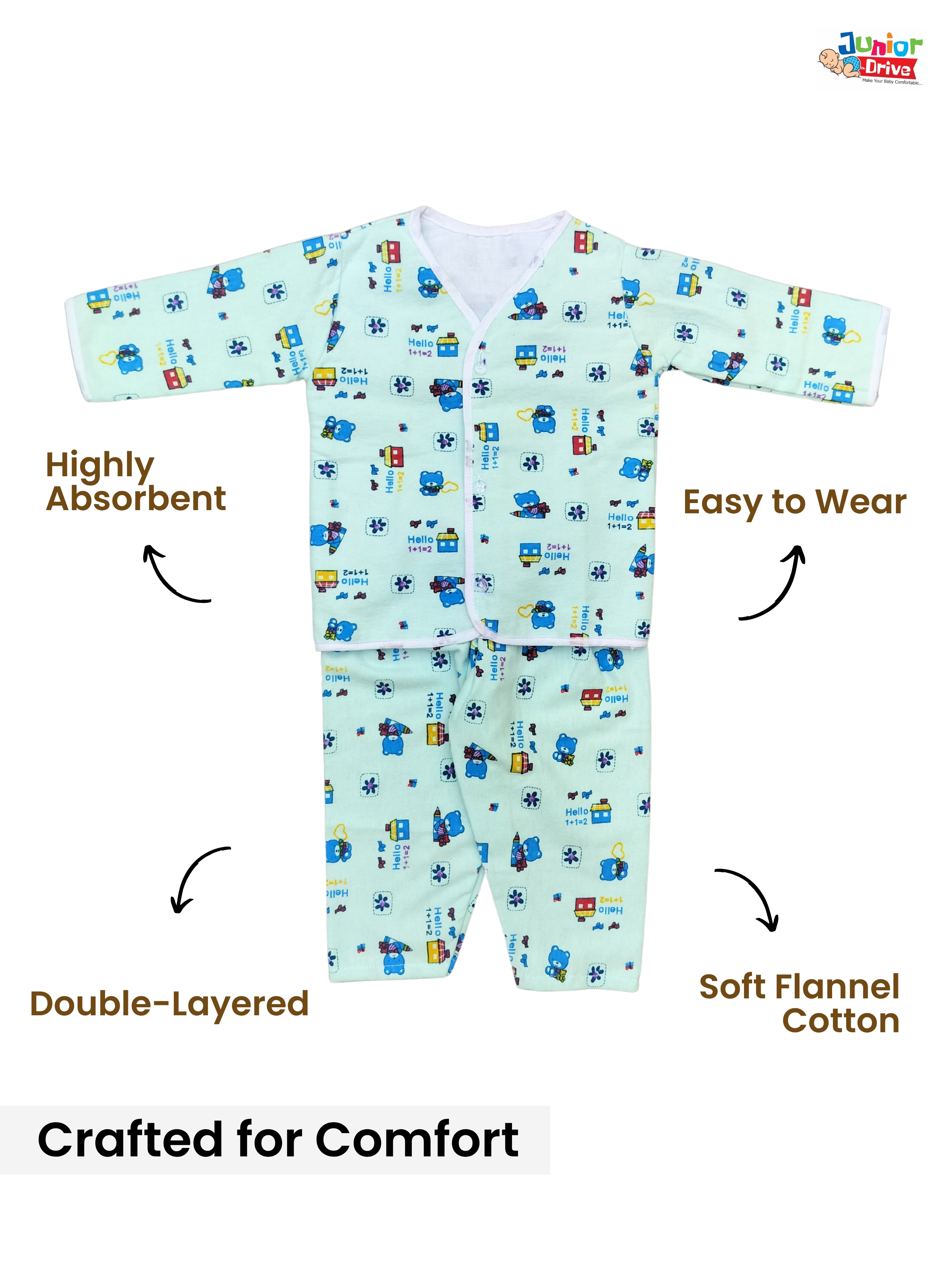 Cotton Baby Clothing Set (6 Pieces)