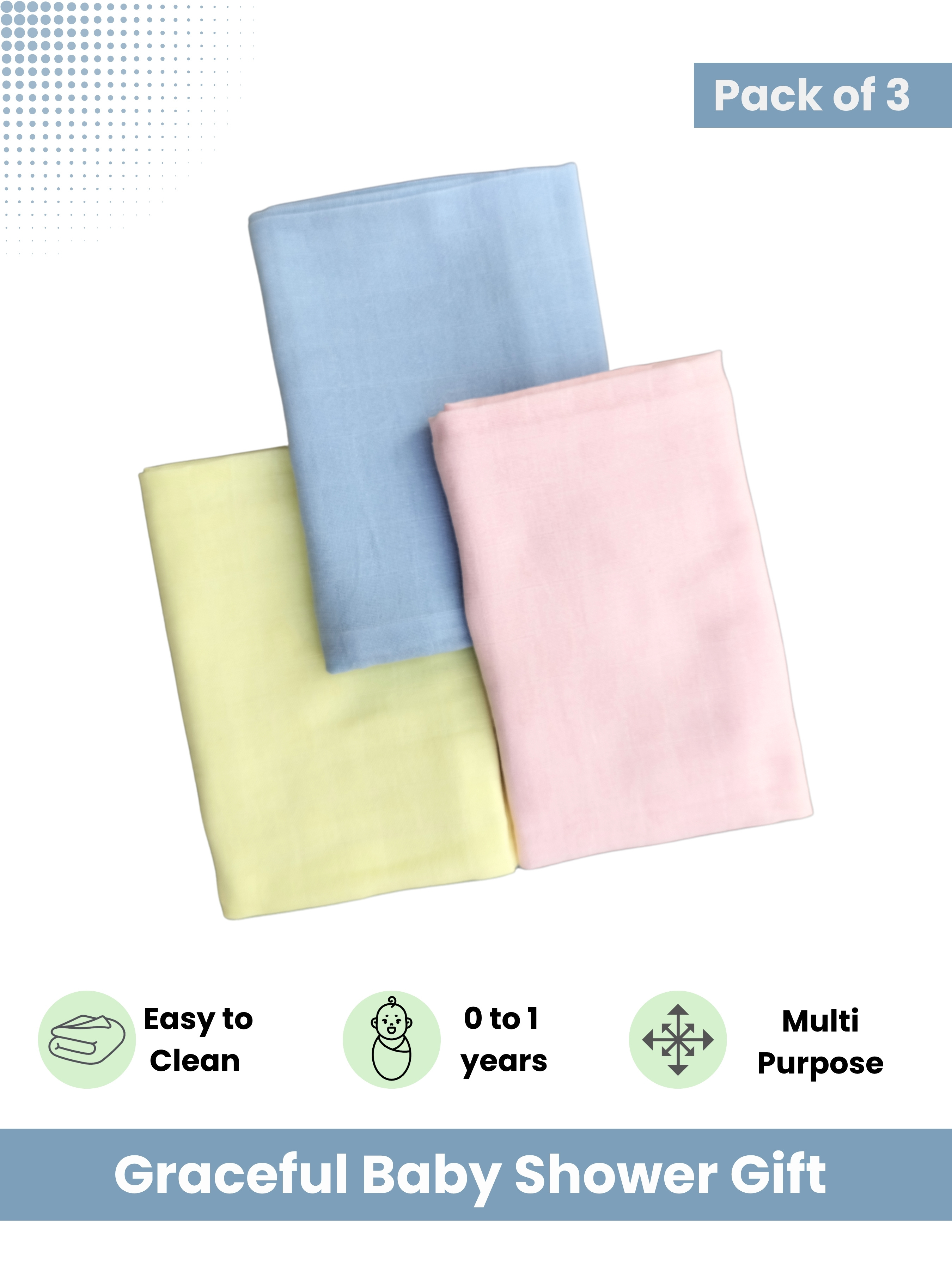 Baby Swaddle Blanket, Muslin Cotton