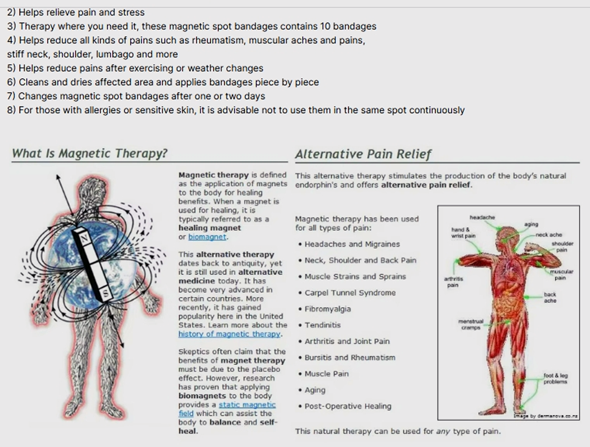 Magnetic Therapy Pain Relief Patches