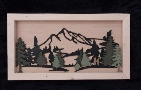 Mountain Scene Layered Wall Art