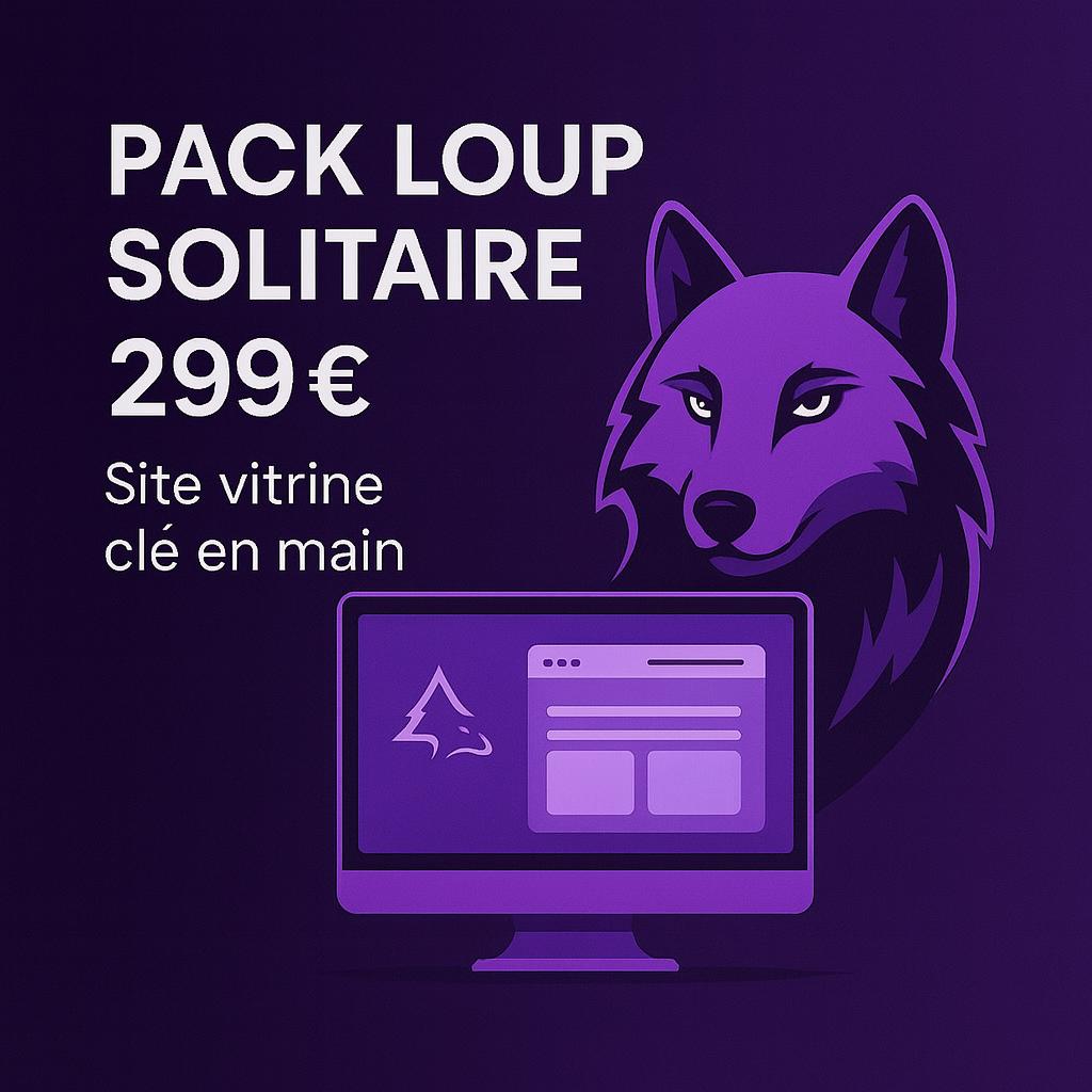 Pack Loup Solitaire – Site vitrine