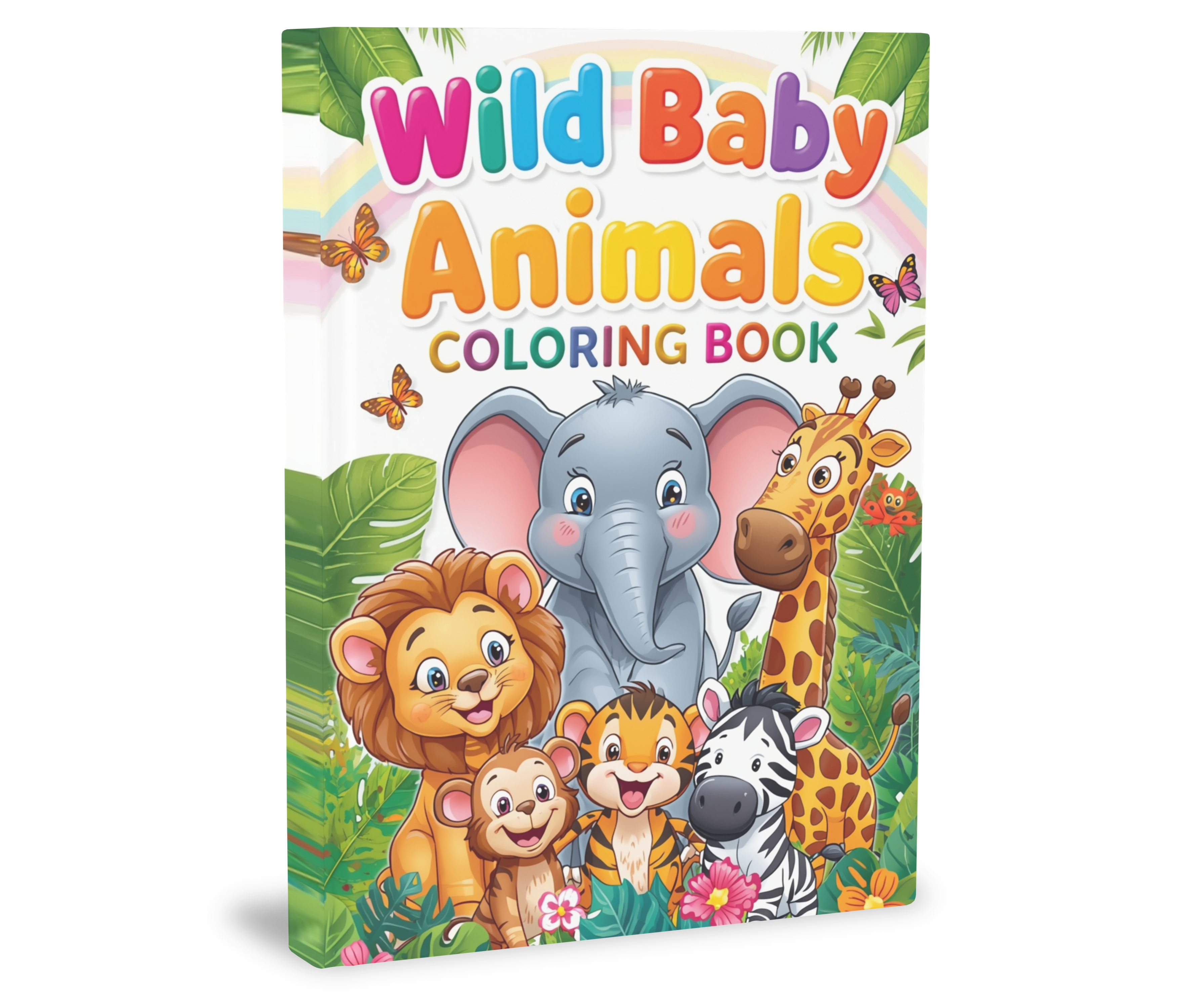 Wild Baby Animals Coloring Book