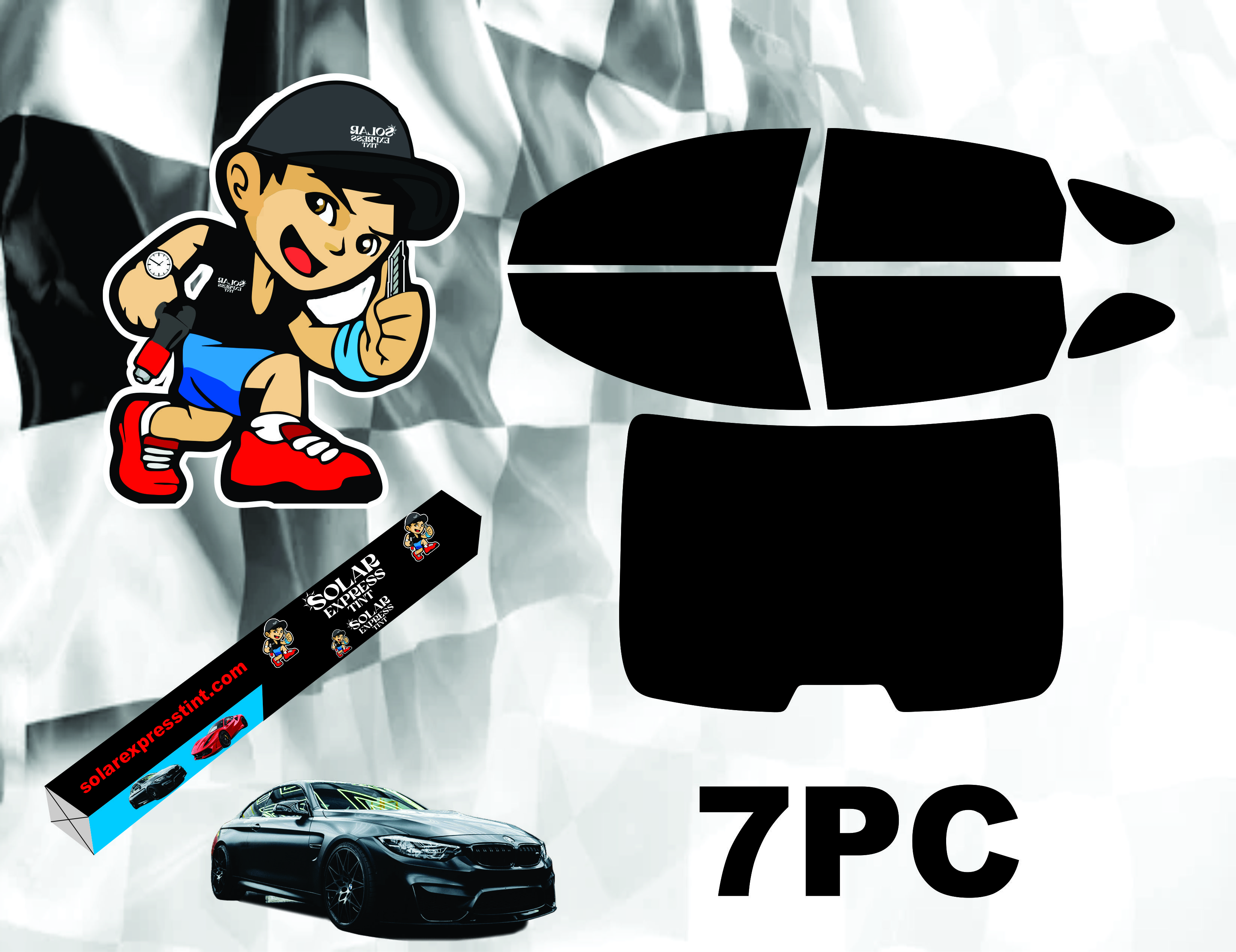 SET OF 7 PIECES OF POLARIZAD FOR YOUR VEHICLE