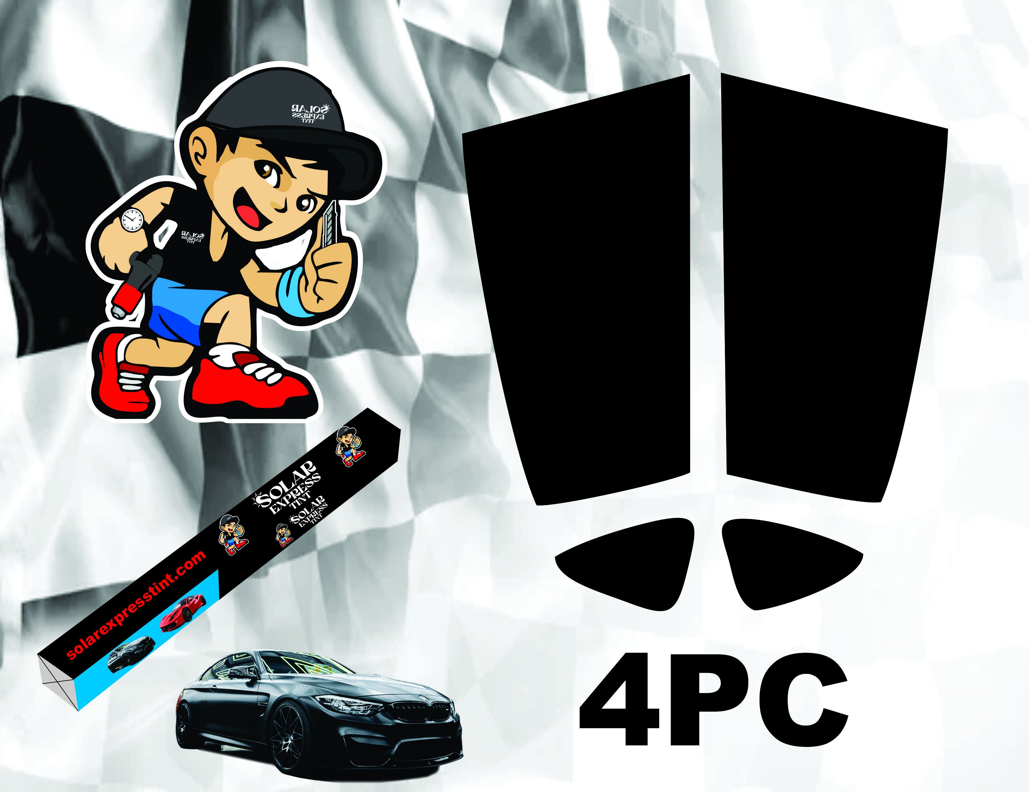 SET OF 4 PIECES OF POLARIZED FOR YOUR VEHICLE
