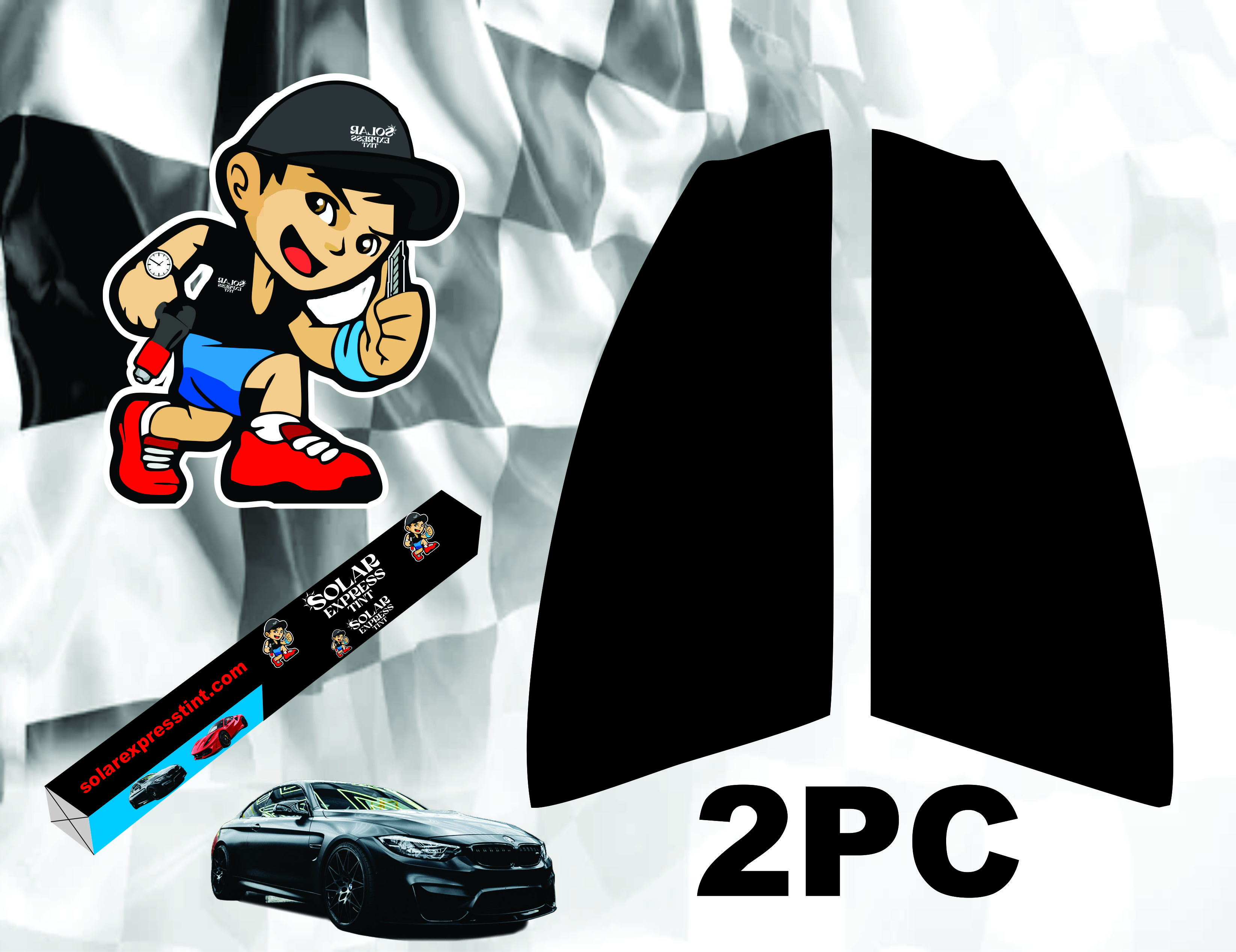 SET OF 2 PIECES OF POLARIZED FOR YOUR VEHICLE