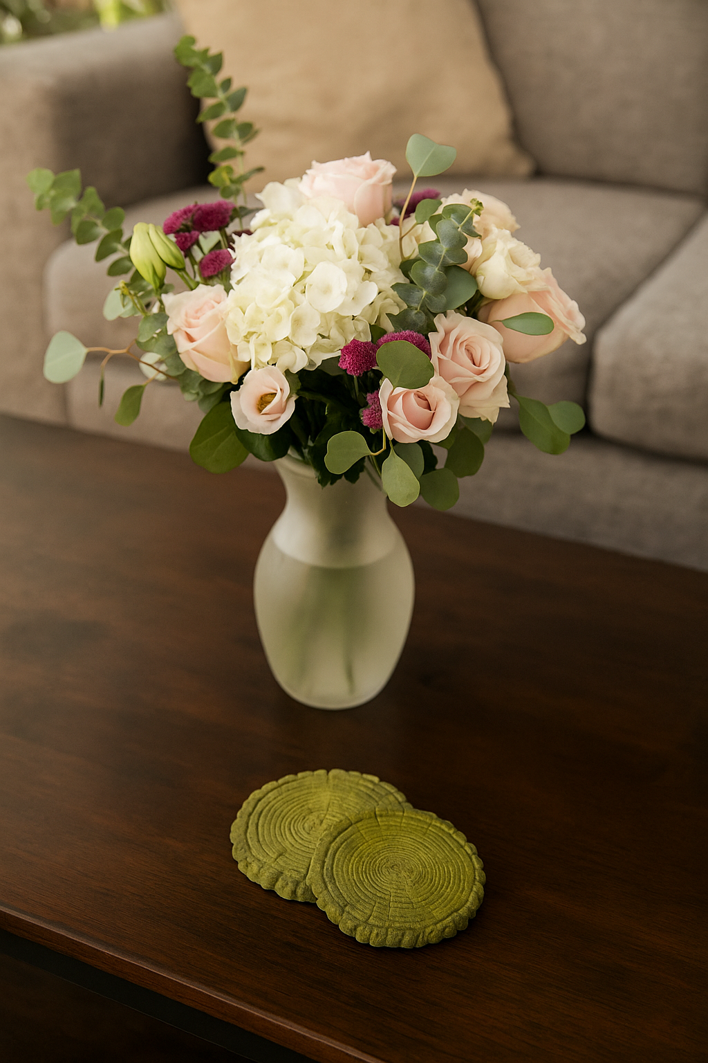 Decorative Tree Ring Resin Coasters