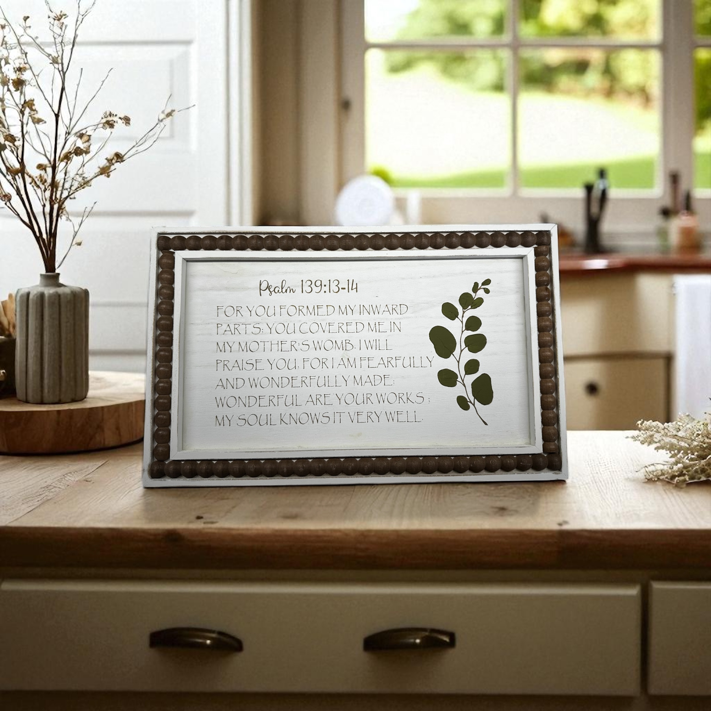 Psalm 139:13-14 Framed Sign