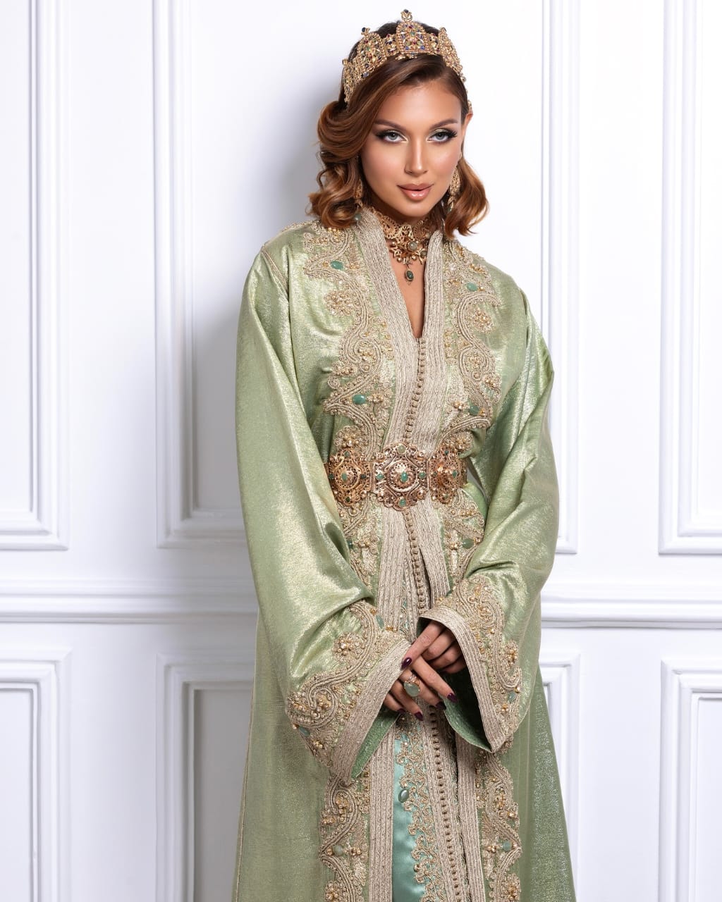 Caftan marocain vert