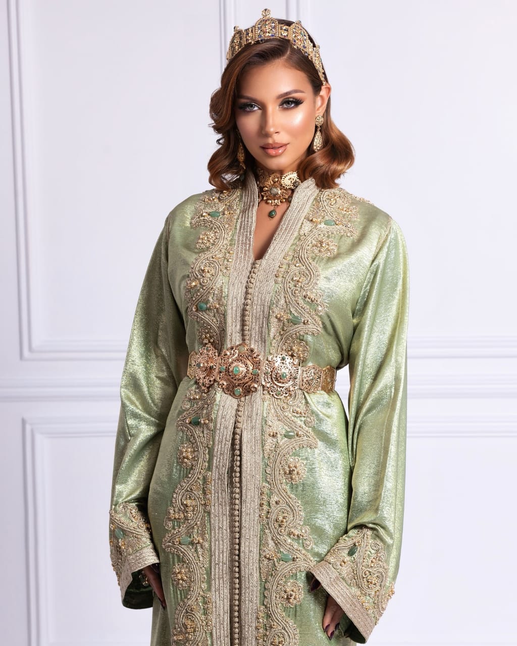 Caftan marocain vert