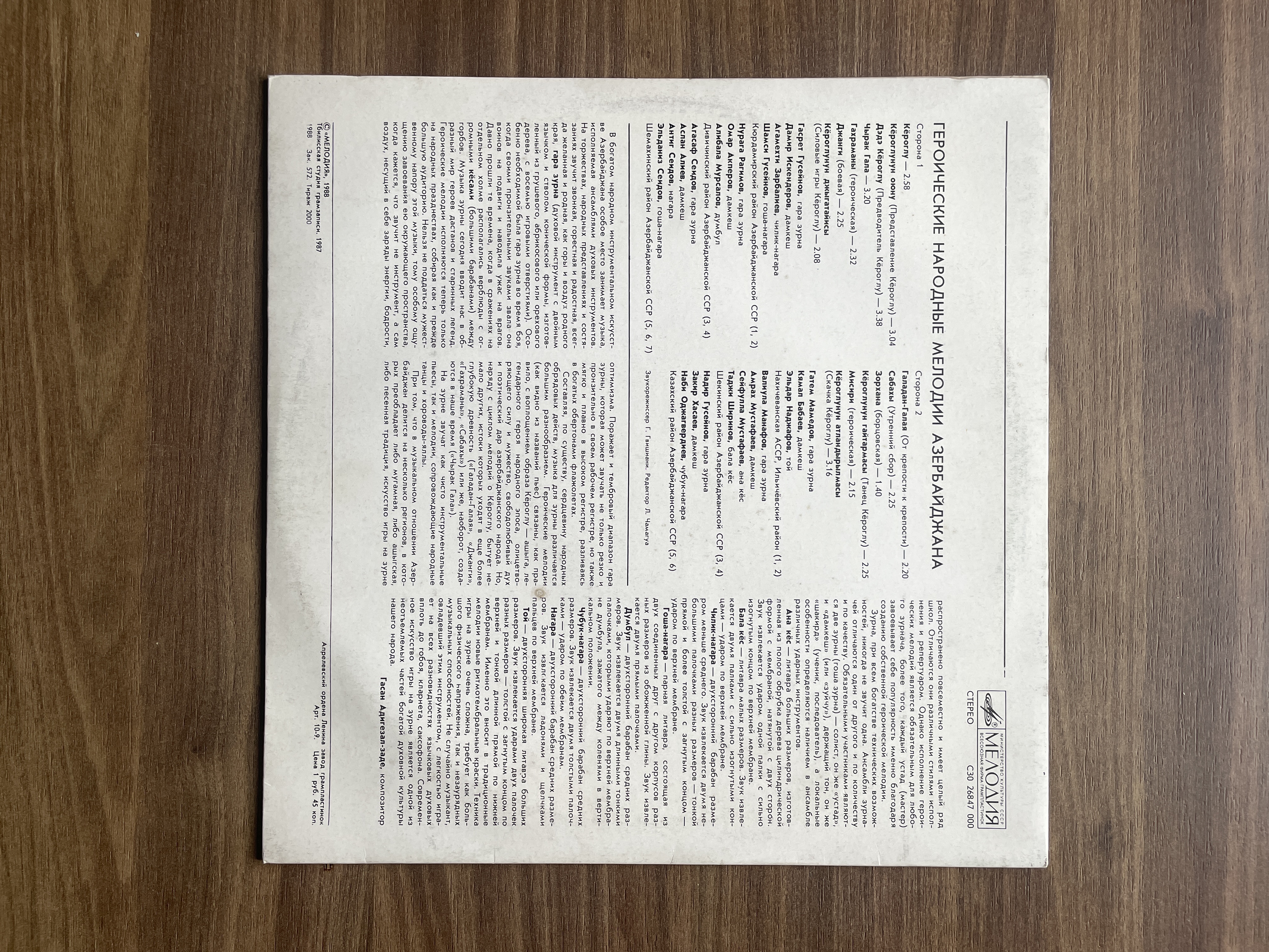 The Heroic Melodies of Azerbaijan Plak