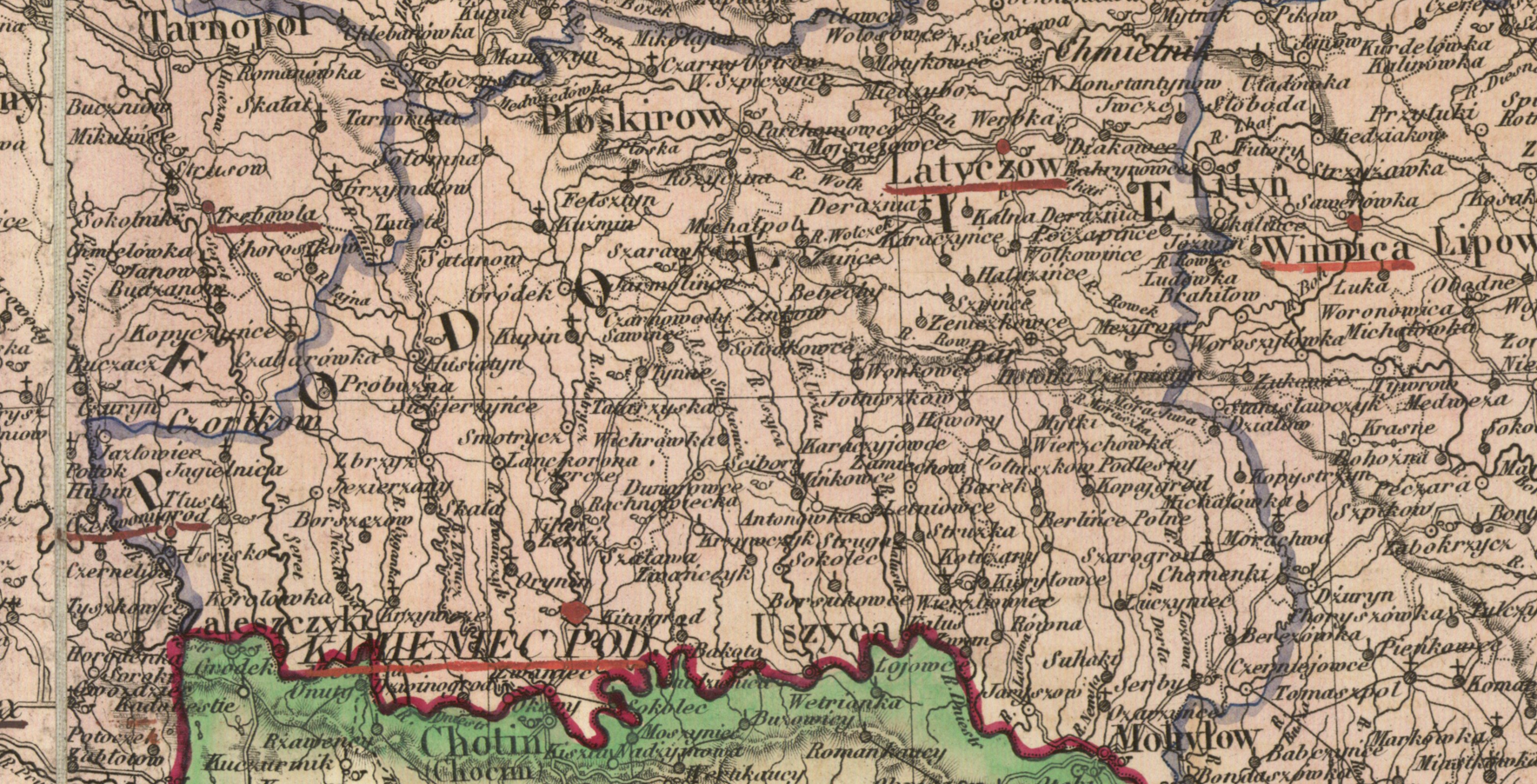 Map of POLONIA 1772 AD