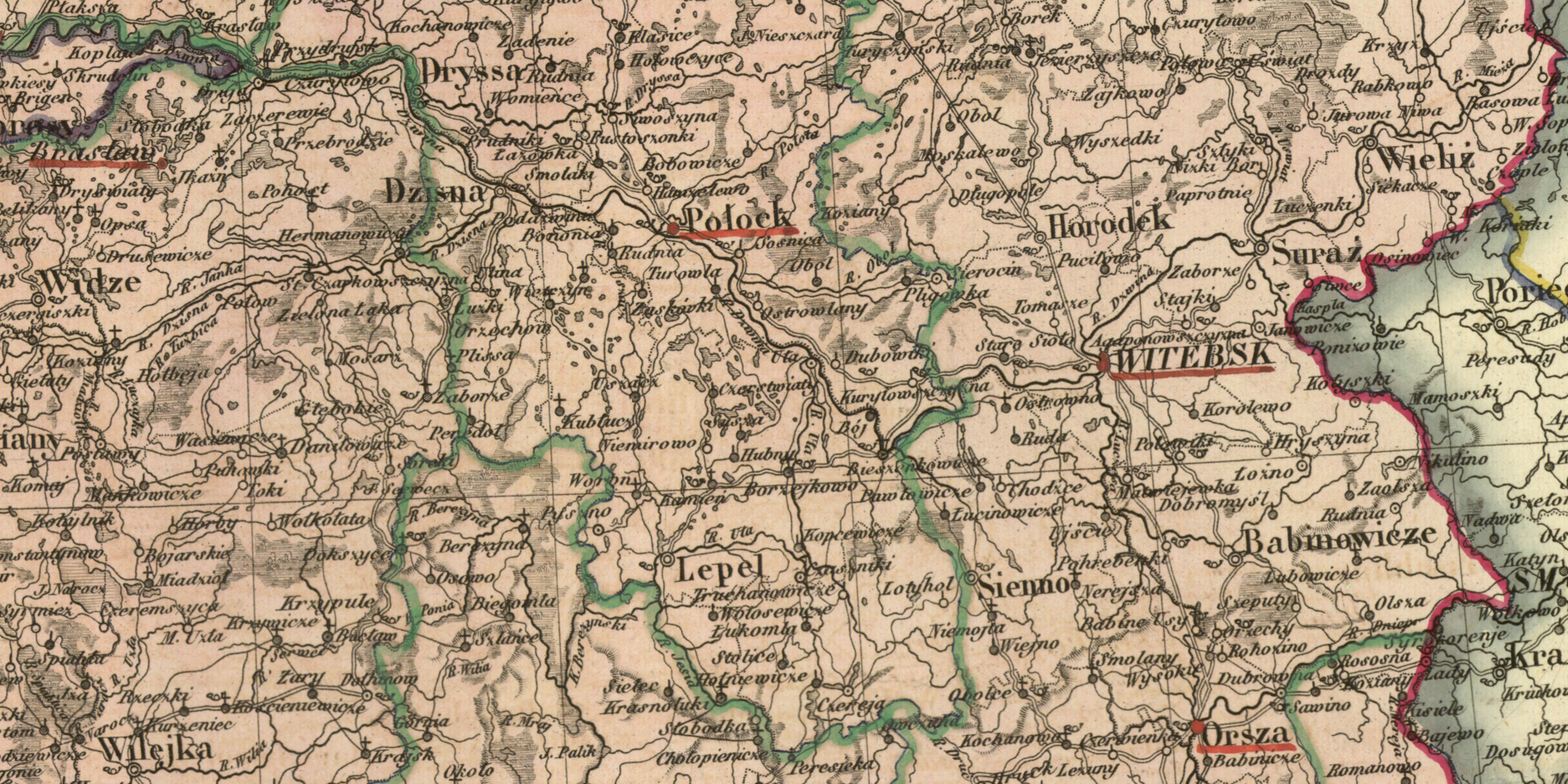 Map of POLONIA 1772 AD