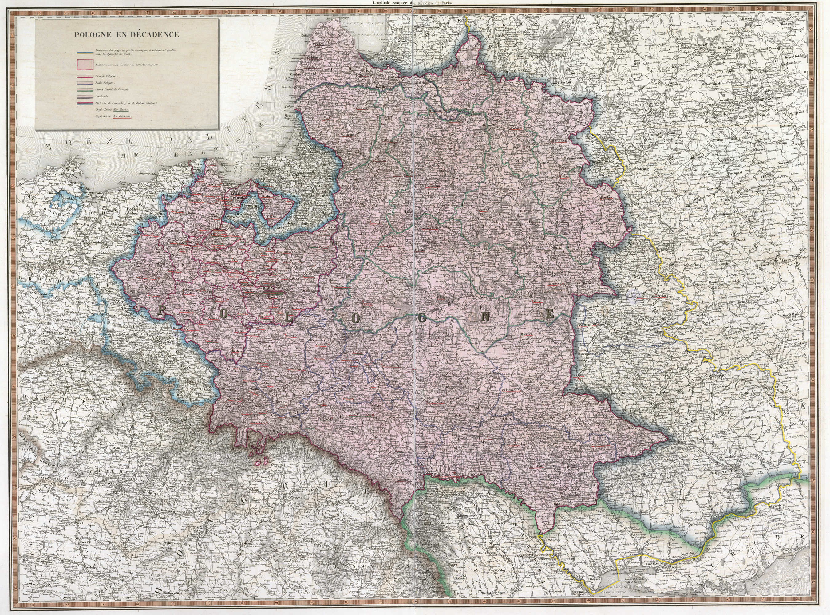 Map of POLONIA 1772 AD