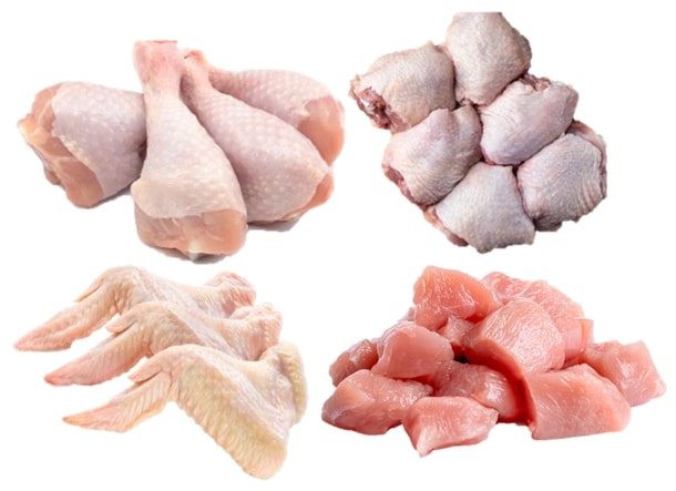 Chicken Platter:
1/2 KG Chicken Drumsticks
1/2 KG Chicken Thighs
1/2 KG Chicken Wings
1/4 KG Chicken Cubes