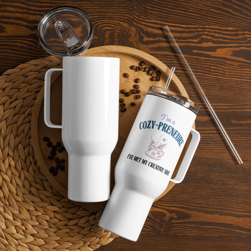 Travel mug with a handle