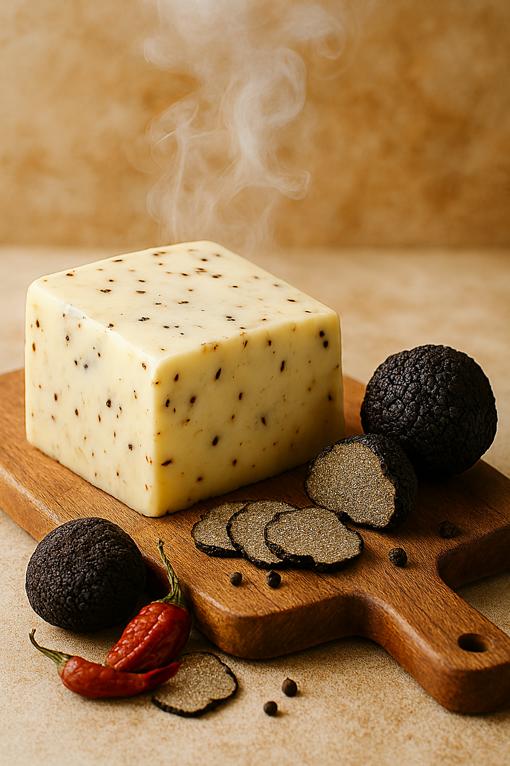 Truffle-Infused Cheese Block