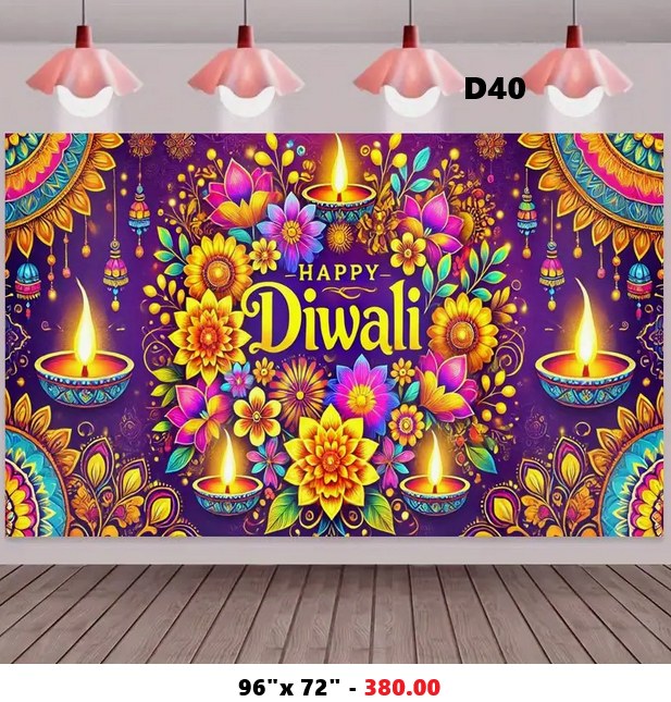 Happy Diwali Decorative Backdrop