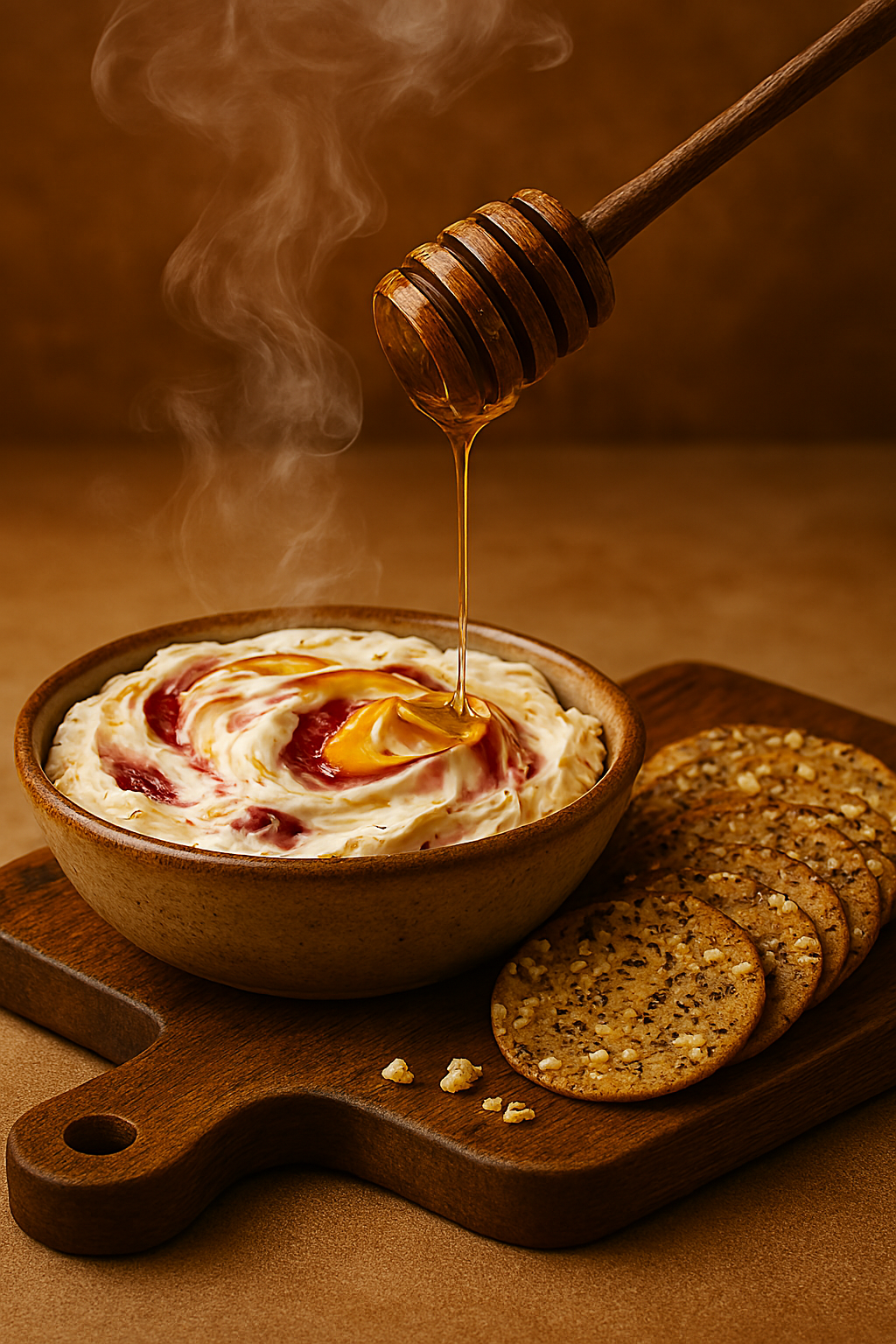 Honey- berry Swirl  Smoked Cream Cheese Dip