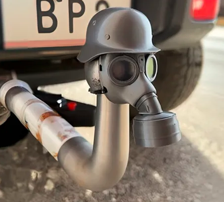 trailer hitch Cover with Gas Mask Design