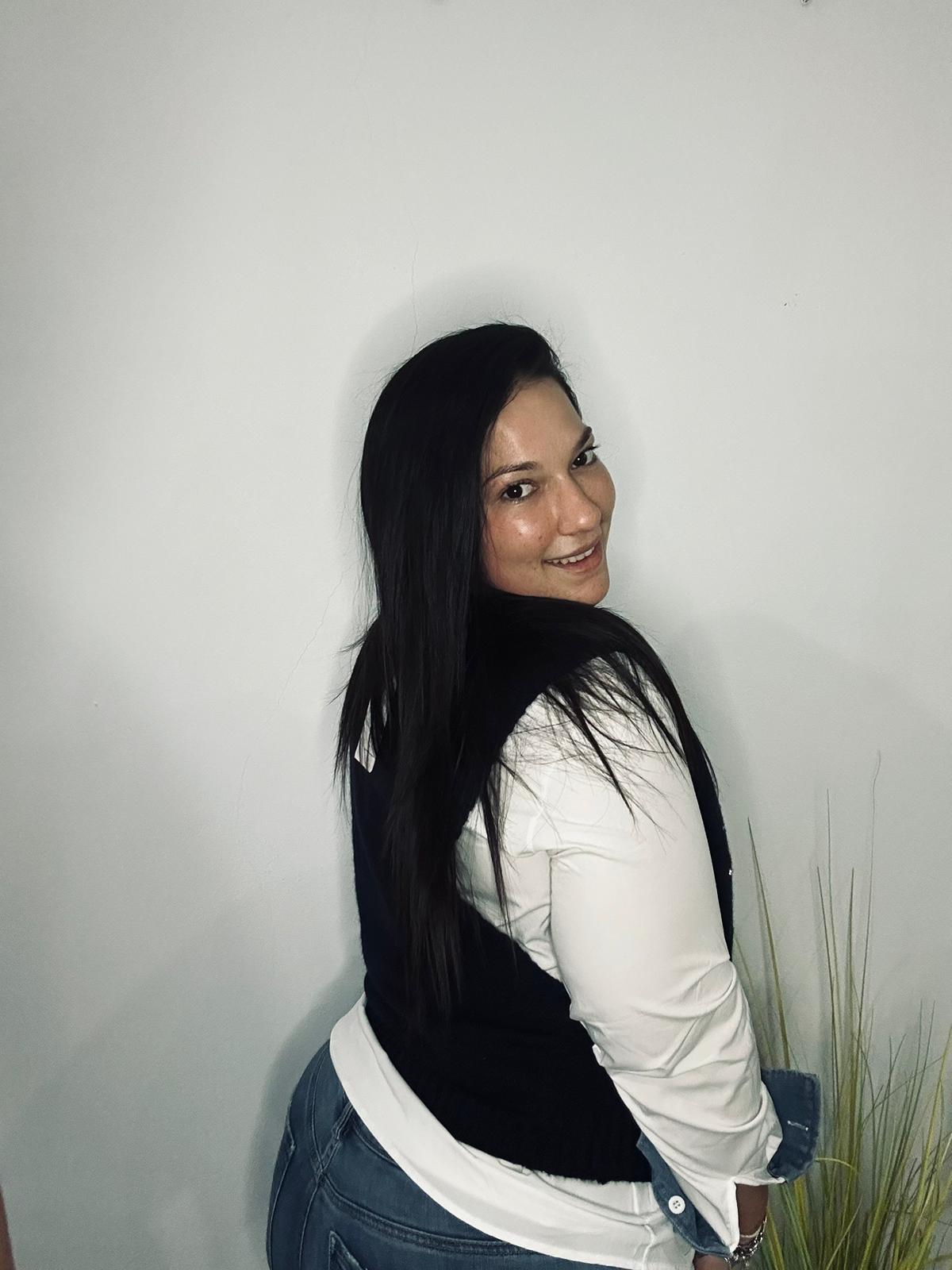 Camisa brillo azul marino