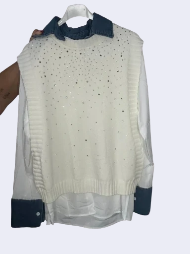 Camisa brillo blanca Talla S y M 