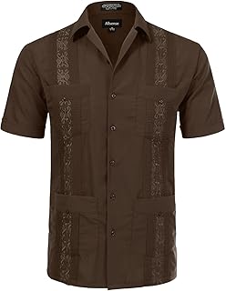 Men's Brown Guayabera Shirt