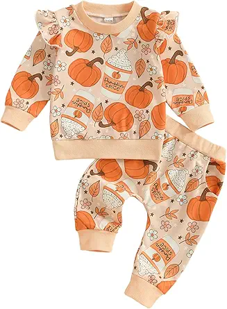 Pumpkin Spice Baby Outfit Set