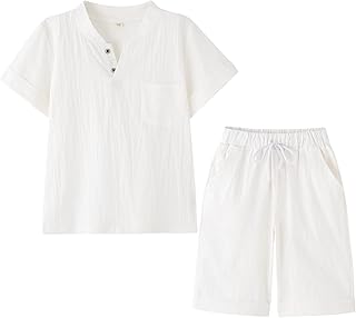 Men's White Summer Pajama Set