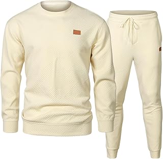 Men's Cream Sweatsuit Set