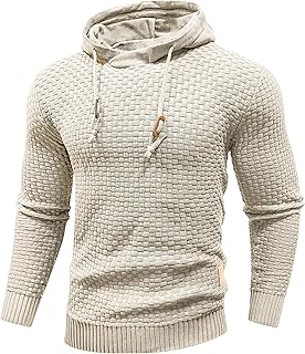 Textured Beige Hooded Sweatshirt