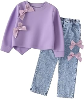 Girls' Lavender Bow Outfit