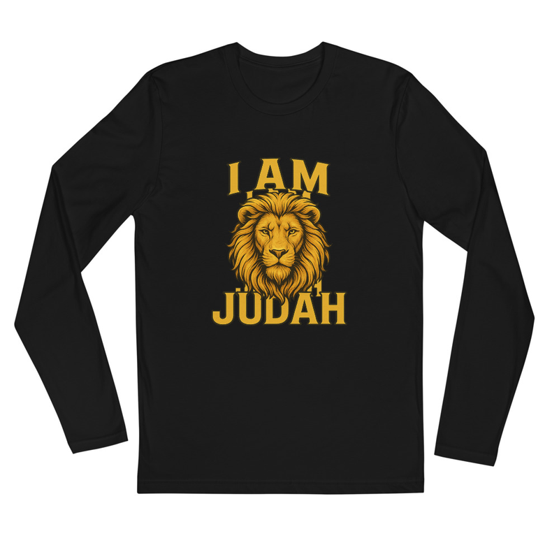 I Am Judah Gold Long Sleeve Fitted Crew