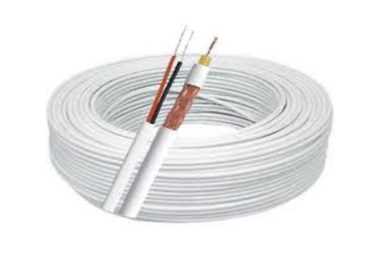 Cabo coaxial com fio paralelo