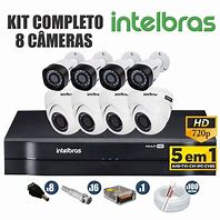 Kit completo Intelbras com 8 câmeras de segurança