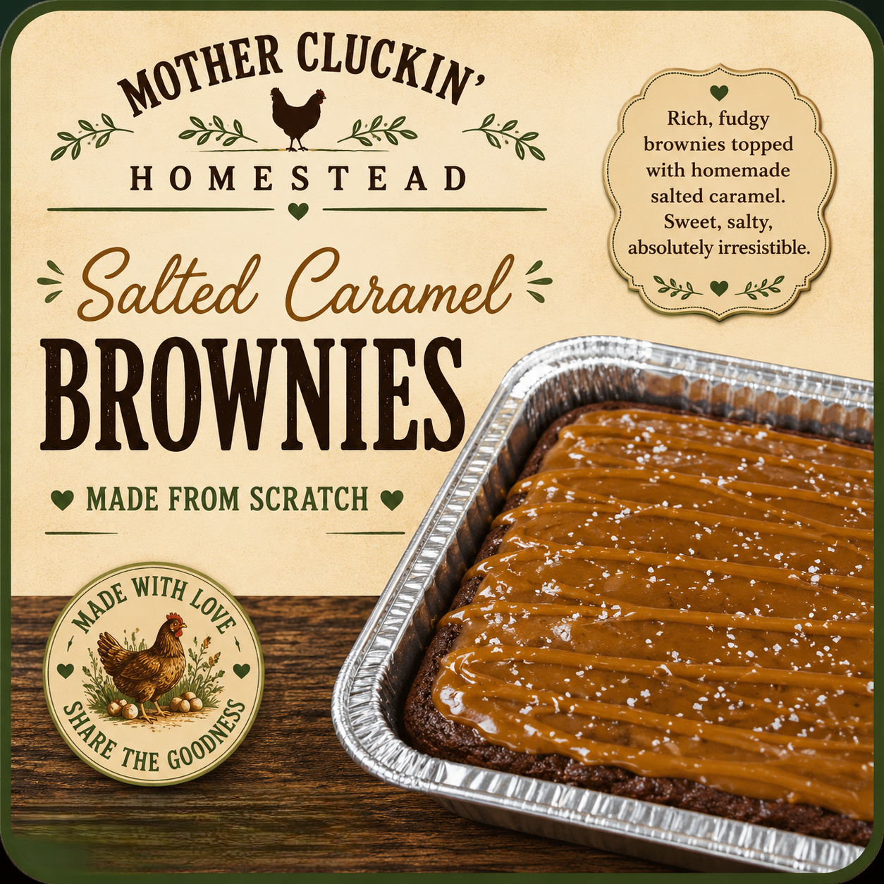 Salted Caramel Brownie Pan