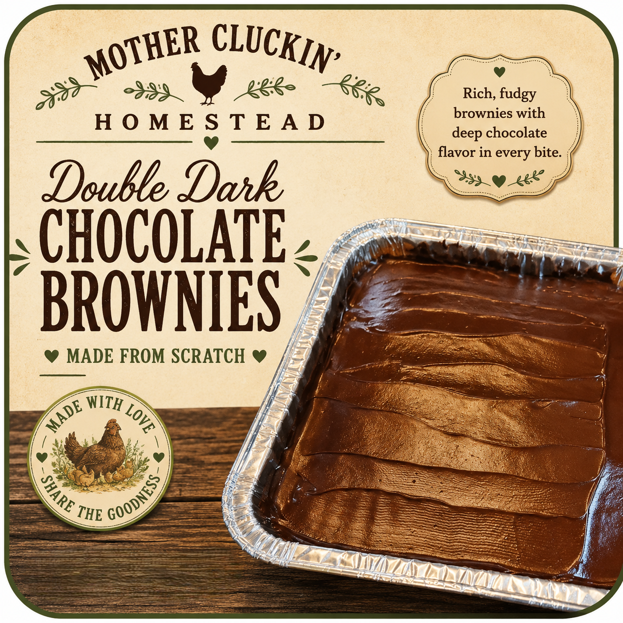 Double Dark Chocolate Brownie Pan
