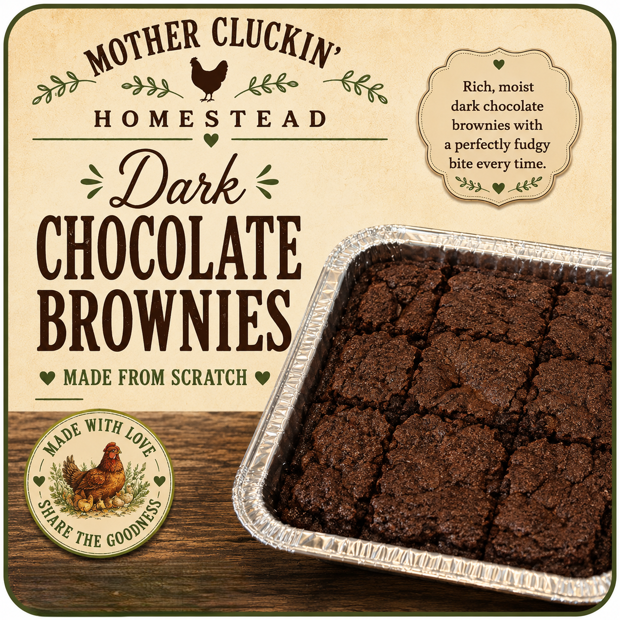 Dark Chocolate Brownies