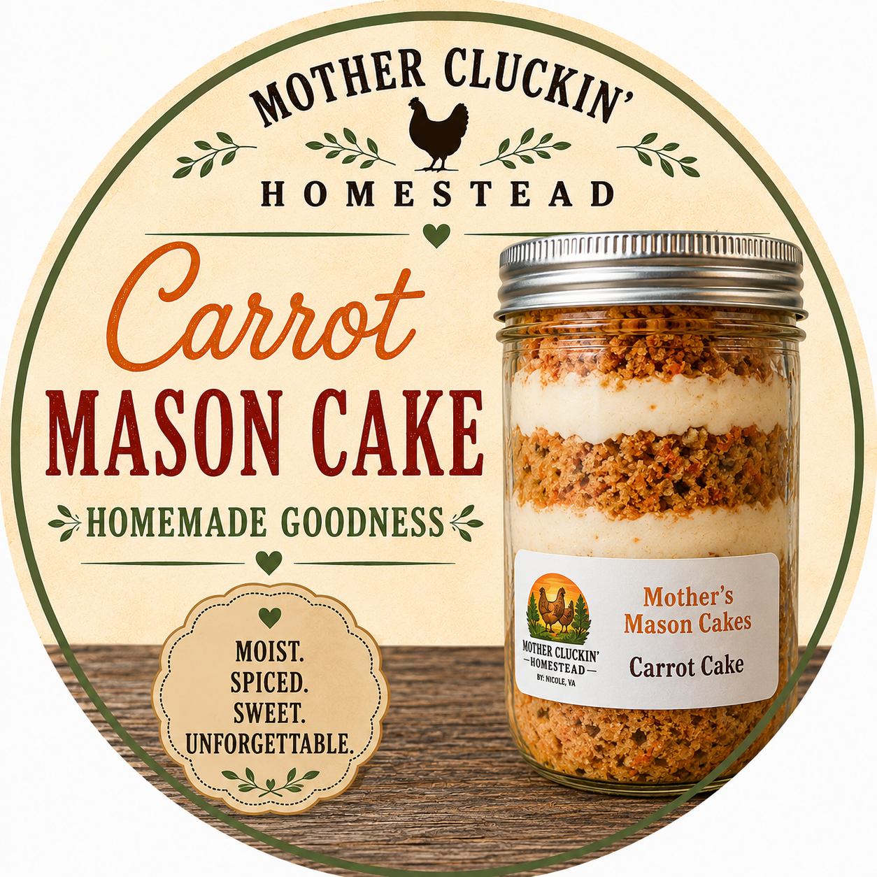 Carrot Mason Cake